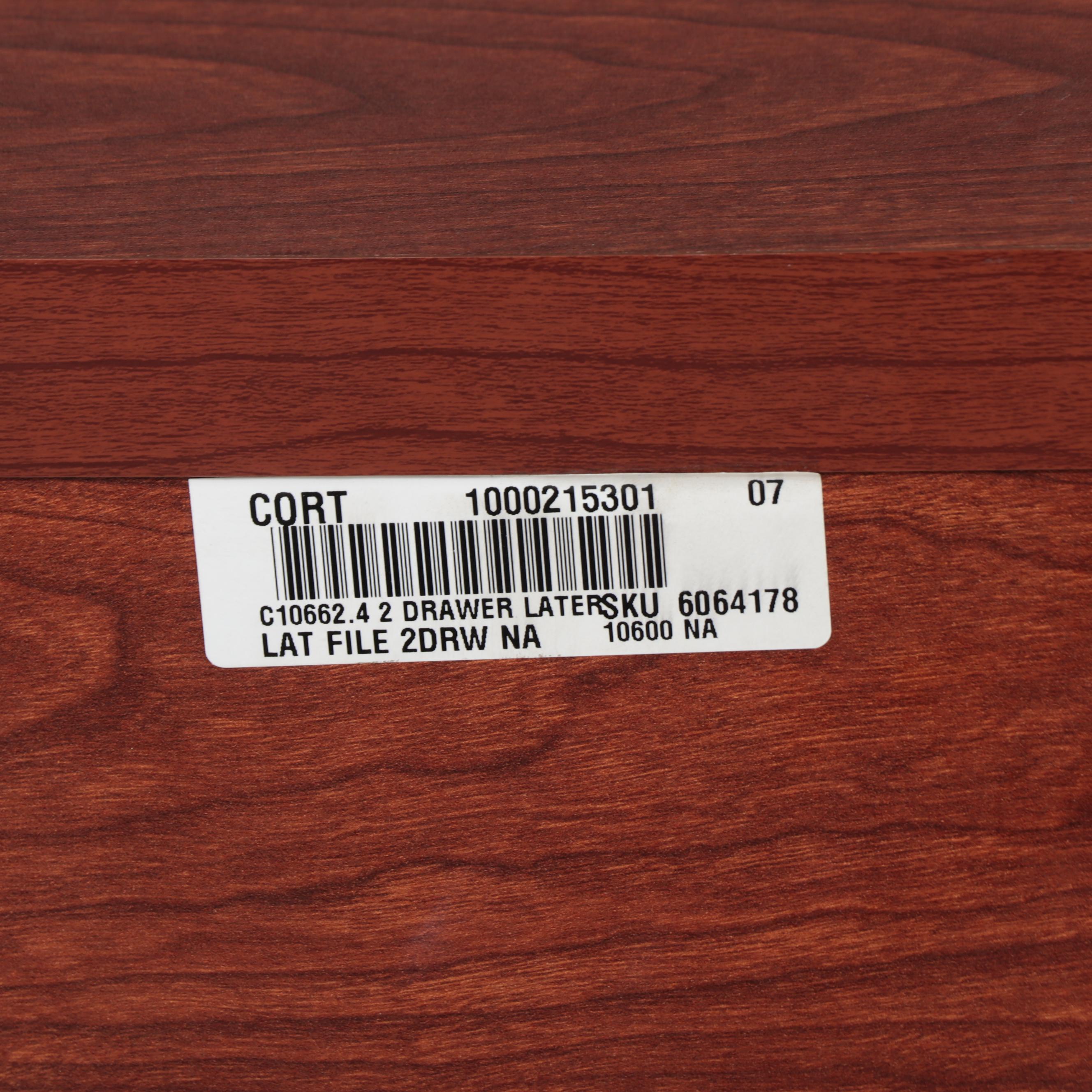 Contemporary Wood Two-Drawer Filing Cabinet