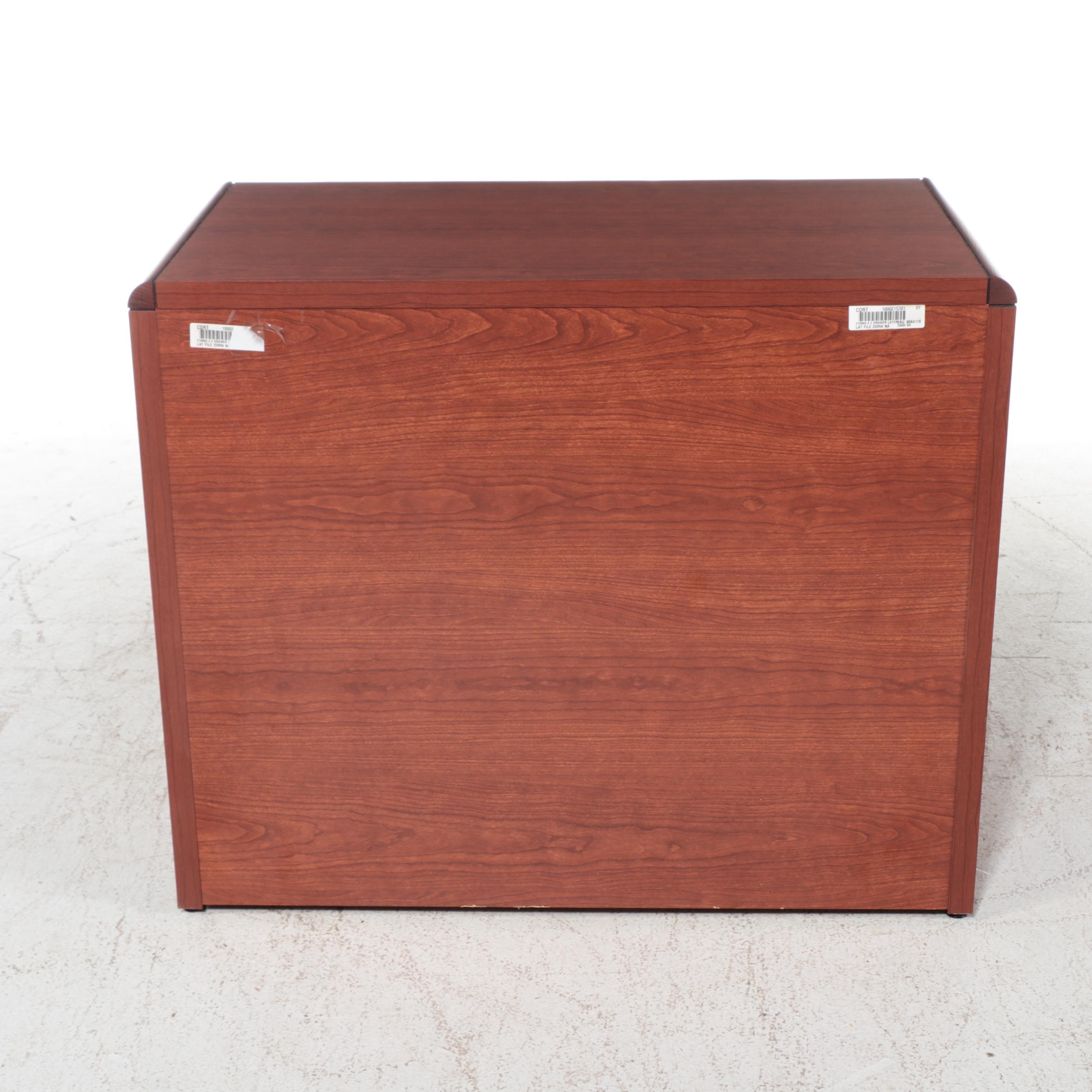 Contemporary Wood Two-Drawer Filing Cabinet