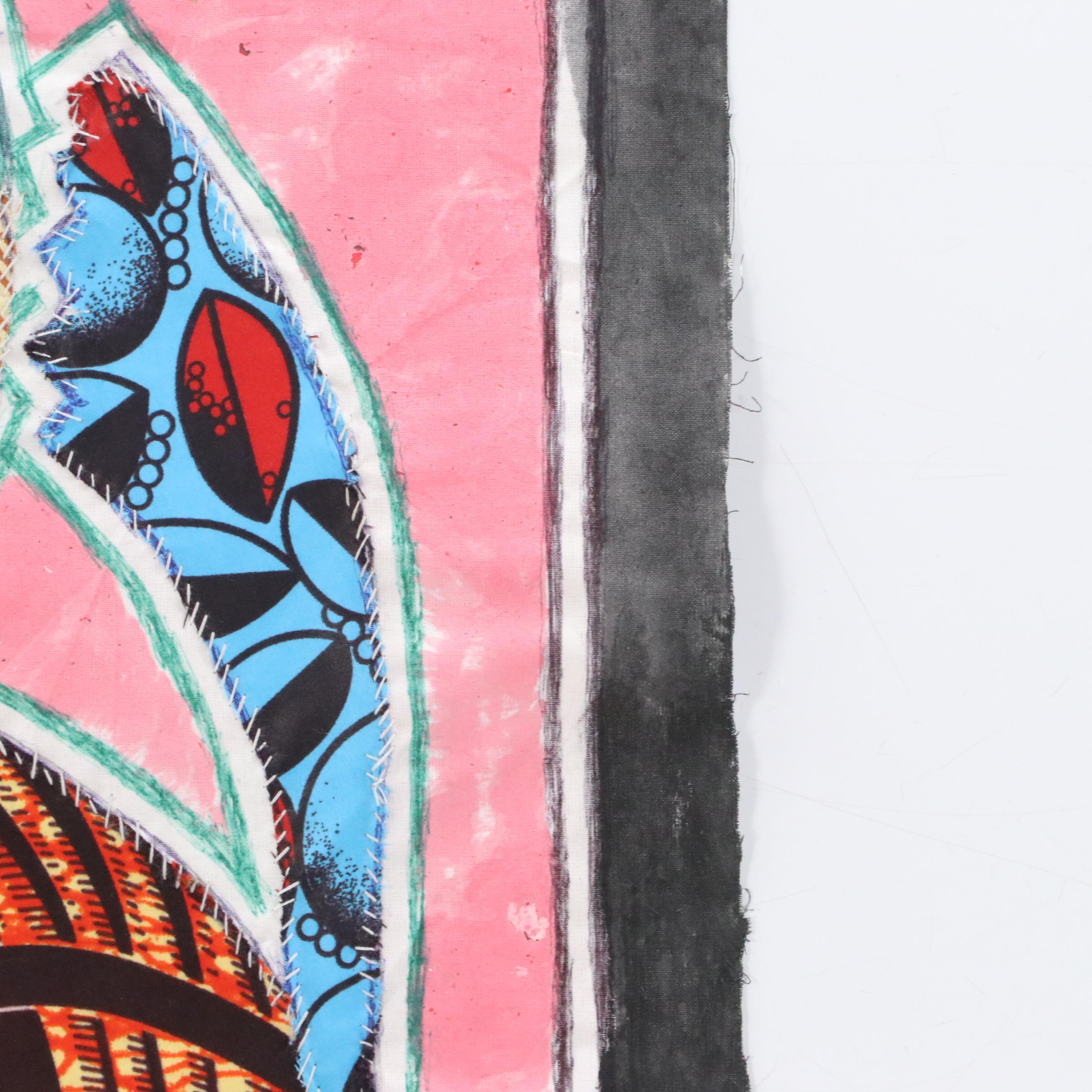 Kayode Buraimoh Stylized Figurative Mixed Media Painting, 2023