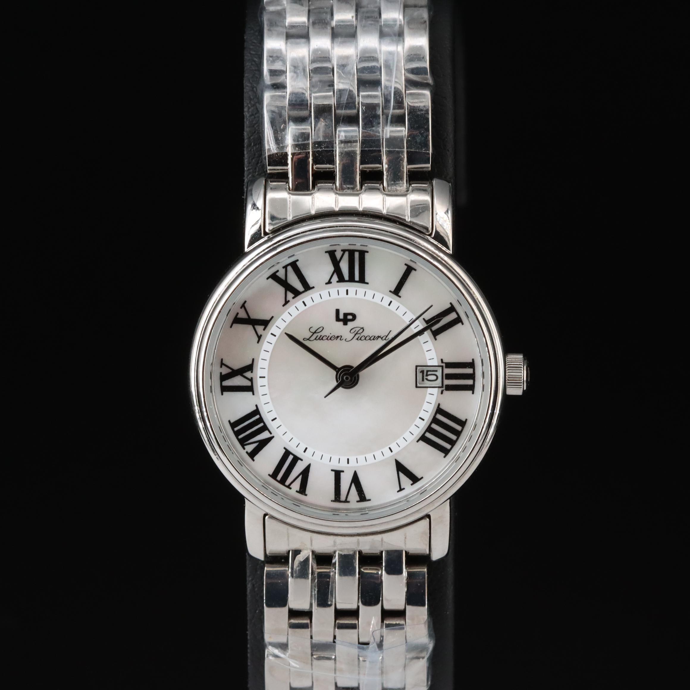 Lucien Piccard Mother-of-Pearl Steel Watch