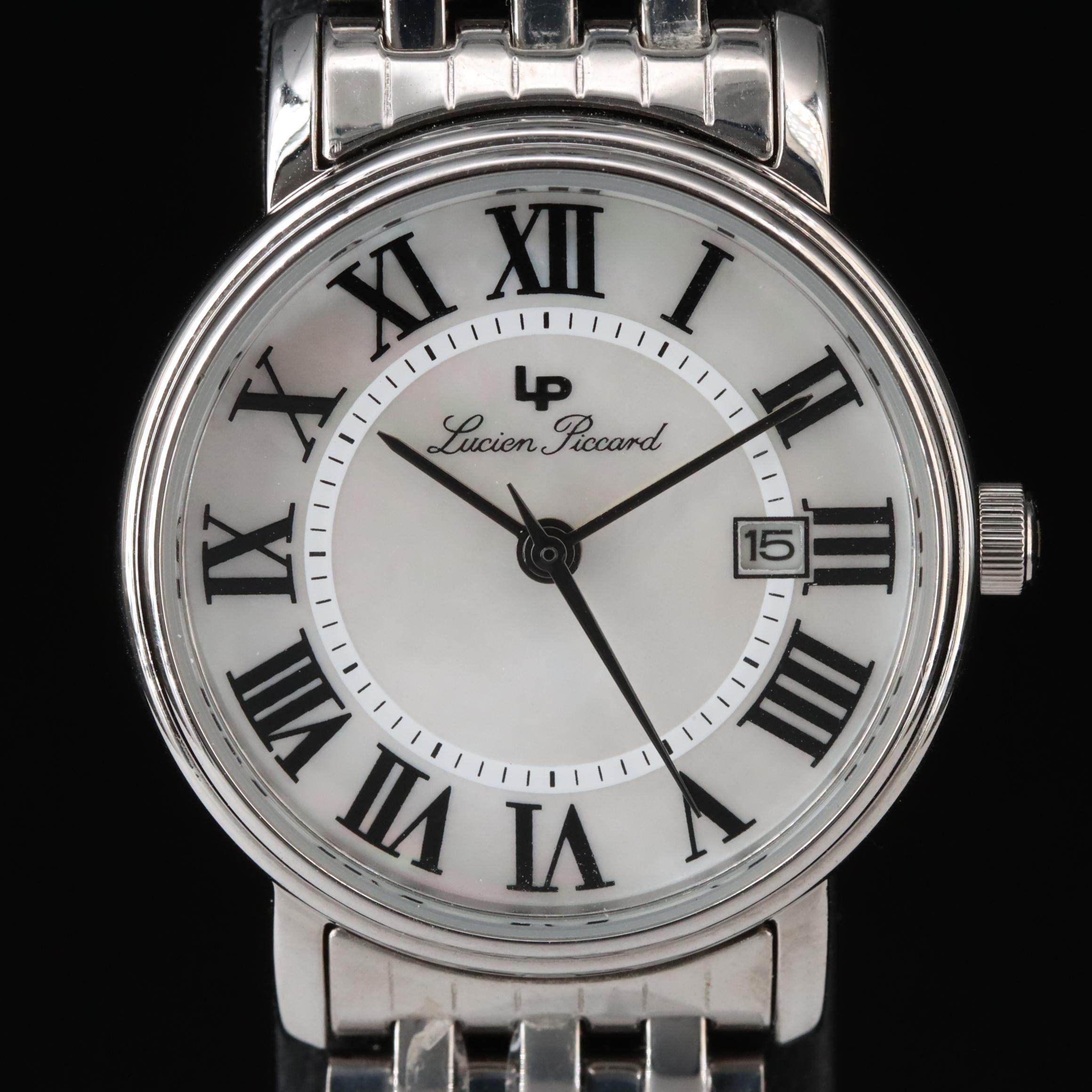 Lucien Piccard Mother-of-Pearl Steel Watch