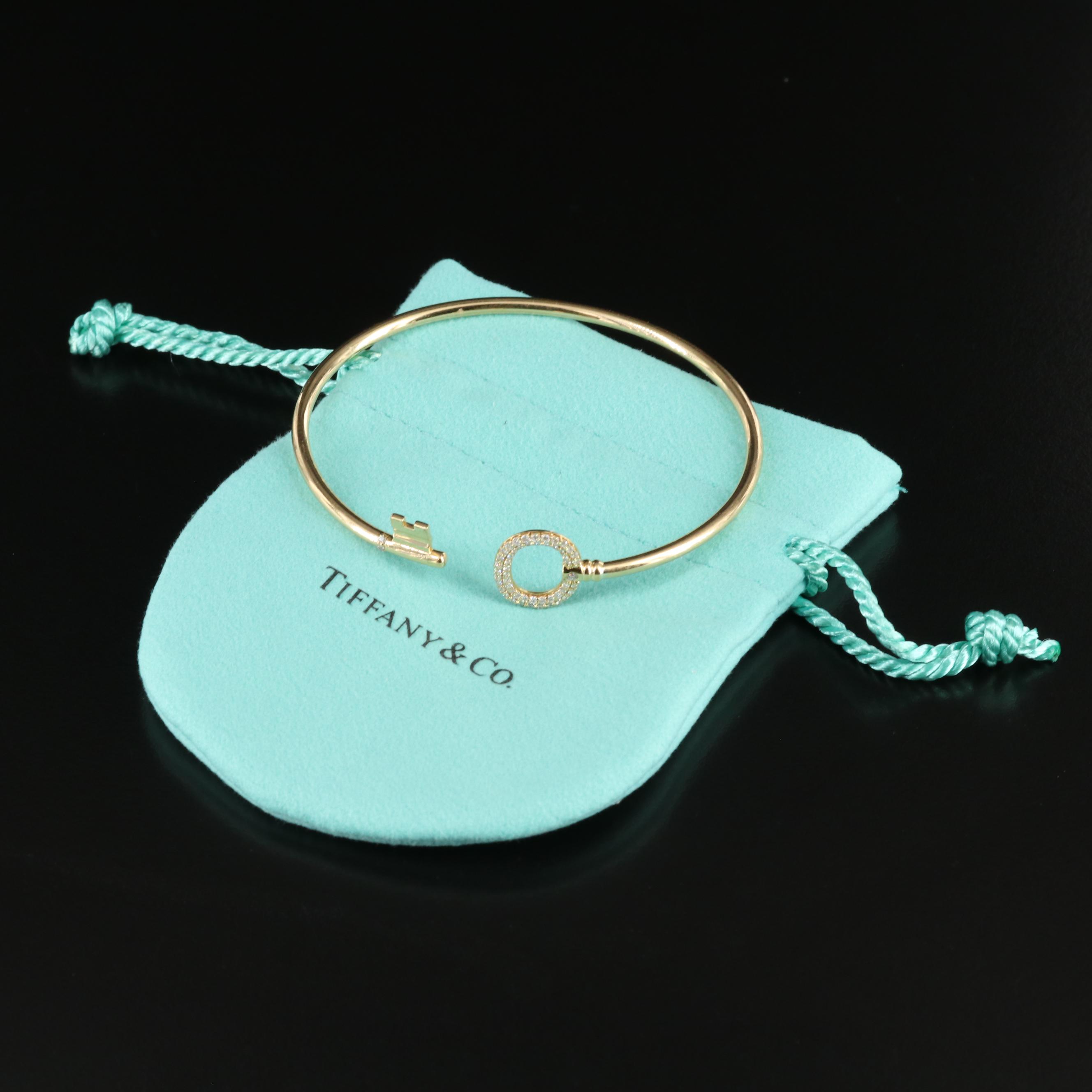 Tiffany & Co. Keys 18K 0.29 CTW Diamond Wire Bracelet