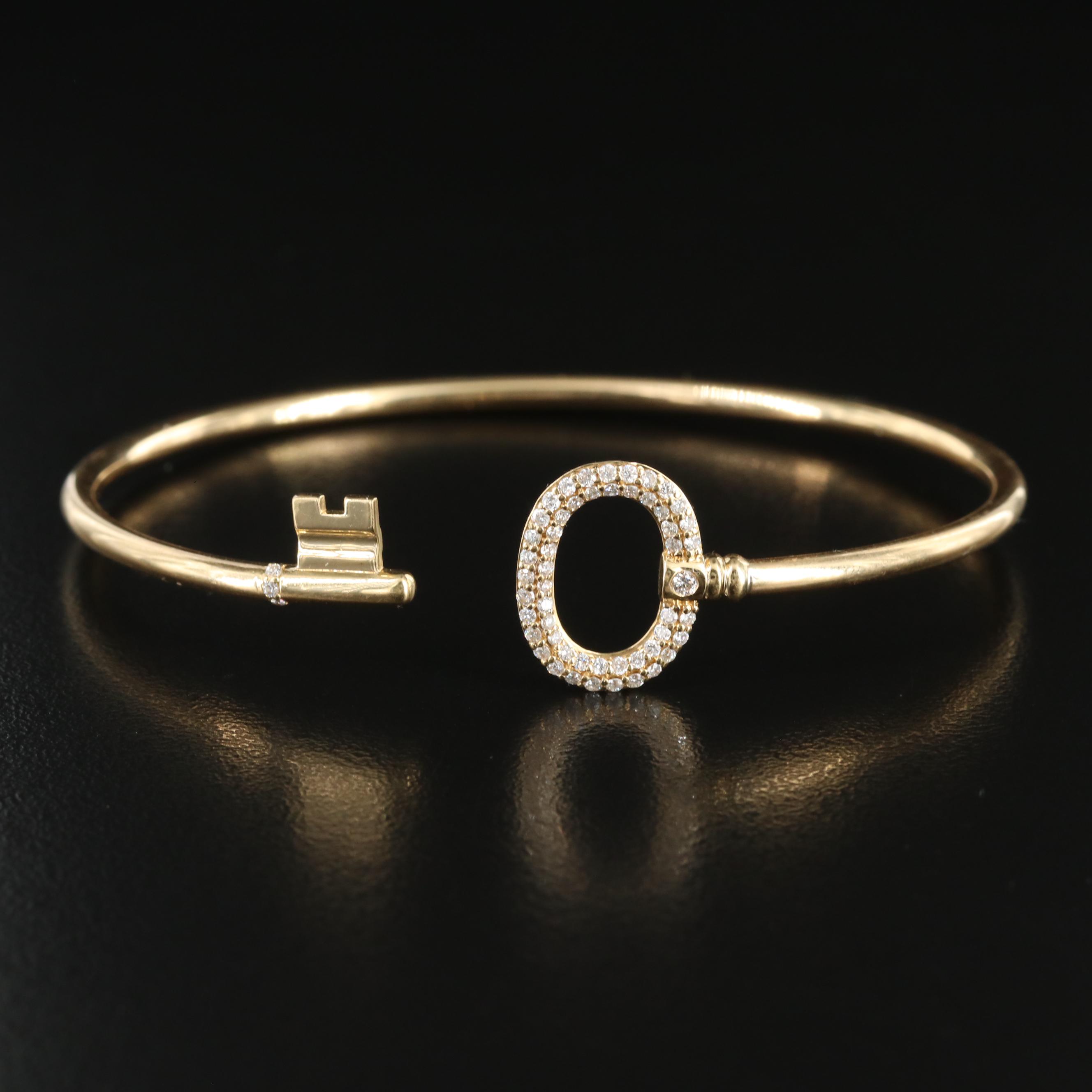 Tiffany & Co. Keys 18K 0.29 CTW Diamond Wire Bracelet