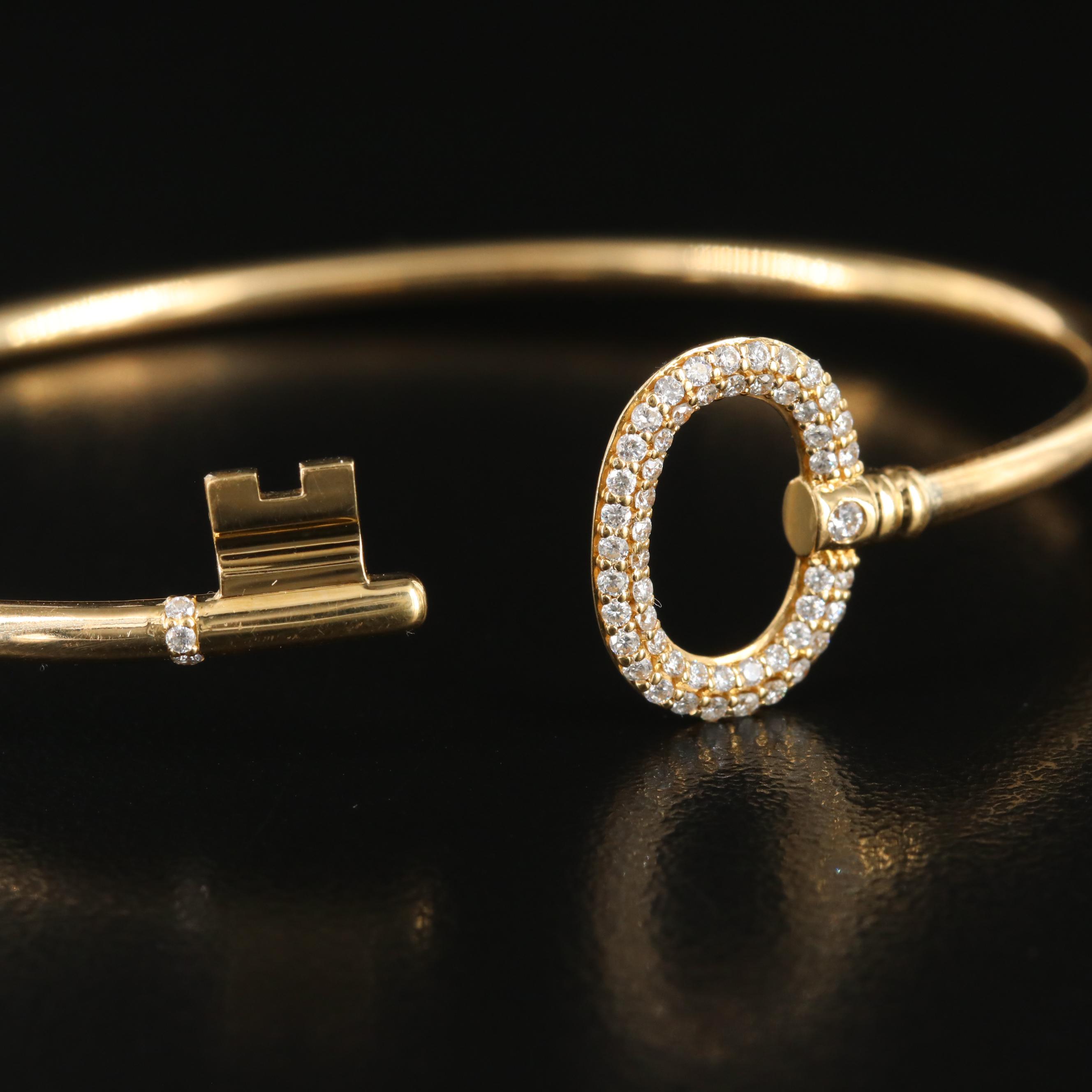 Tiffany & Co. Keys 18K 0.29 CTW Diamond Wire Bracelet