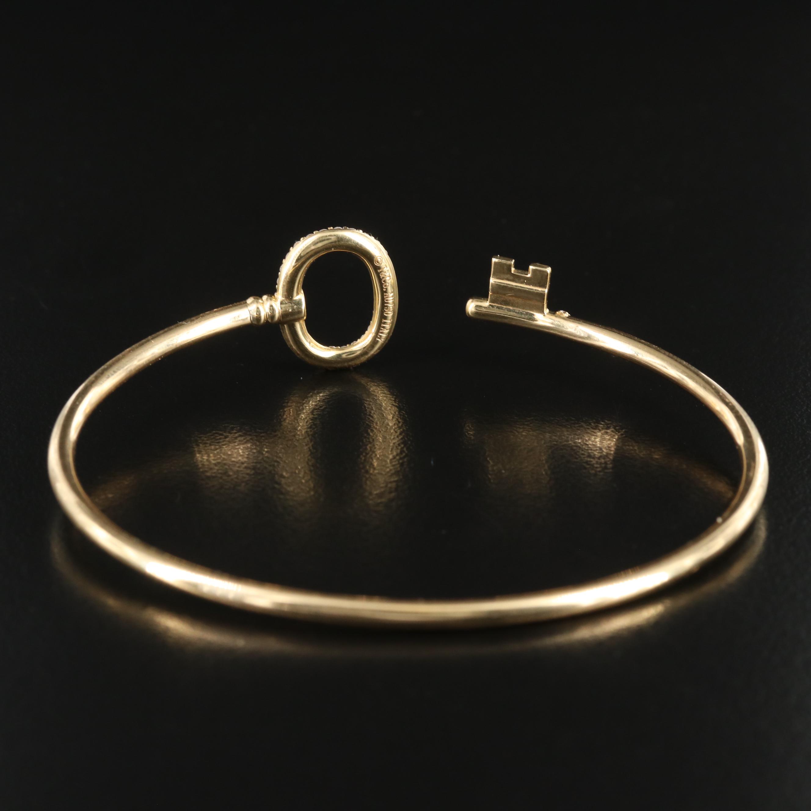 Tiffany & Co. Keys 18K 0.29 CTW Diamond Wire Bracelet