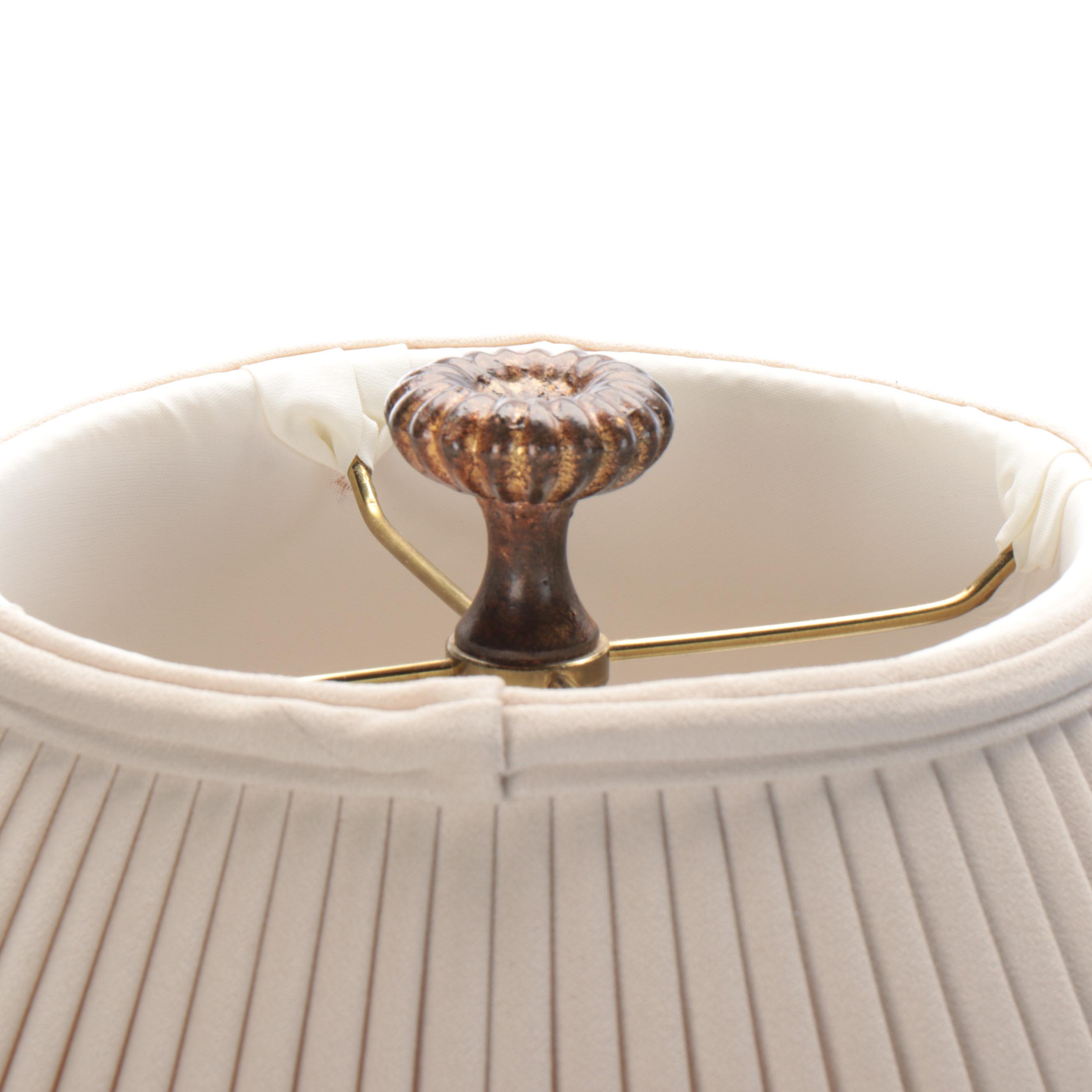 Frederick Cooper Neoclassical Swan and Butterfly Urn Table Lamp, Pleated Shade