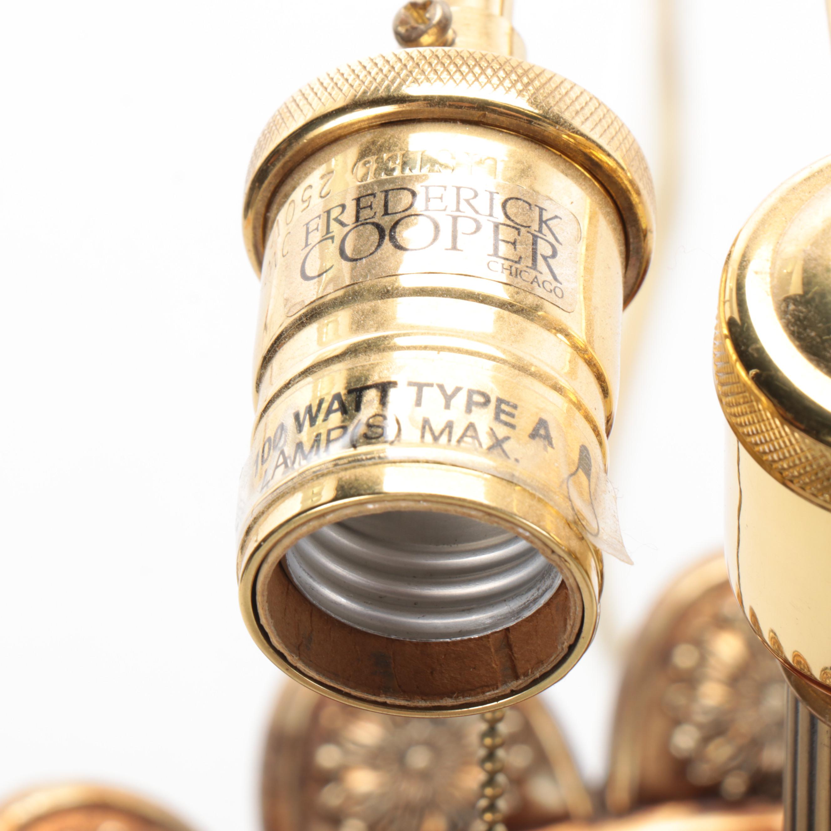 Frederick Cooper Neoclassical Swan and Butterfly Urn Table Lamp, Pleated Shade