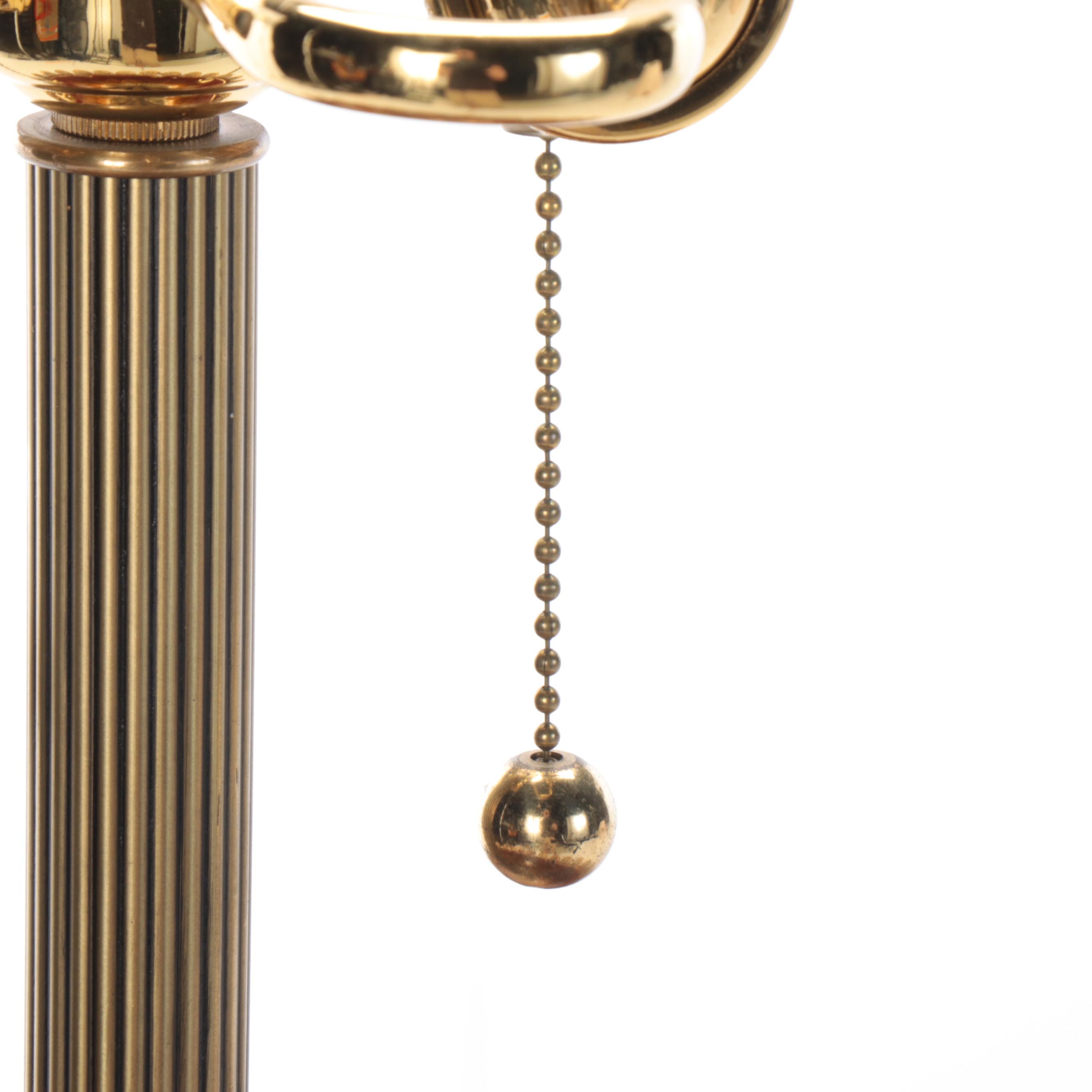 Frederick Cooper Neoclassical Swan and Butterfly Urn Table Lamp, Pleated Shade