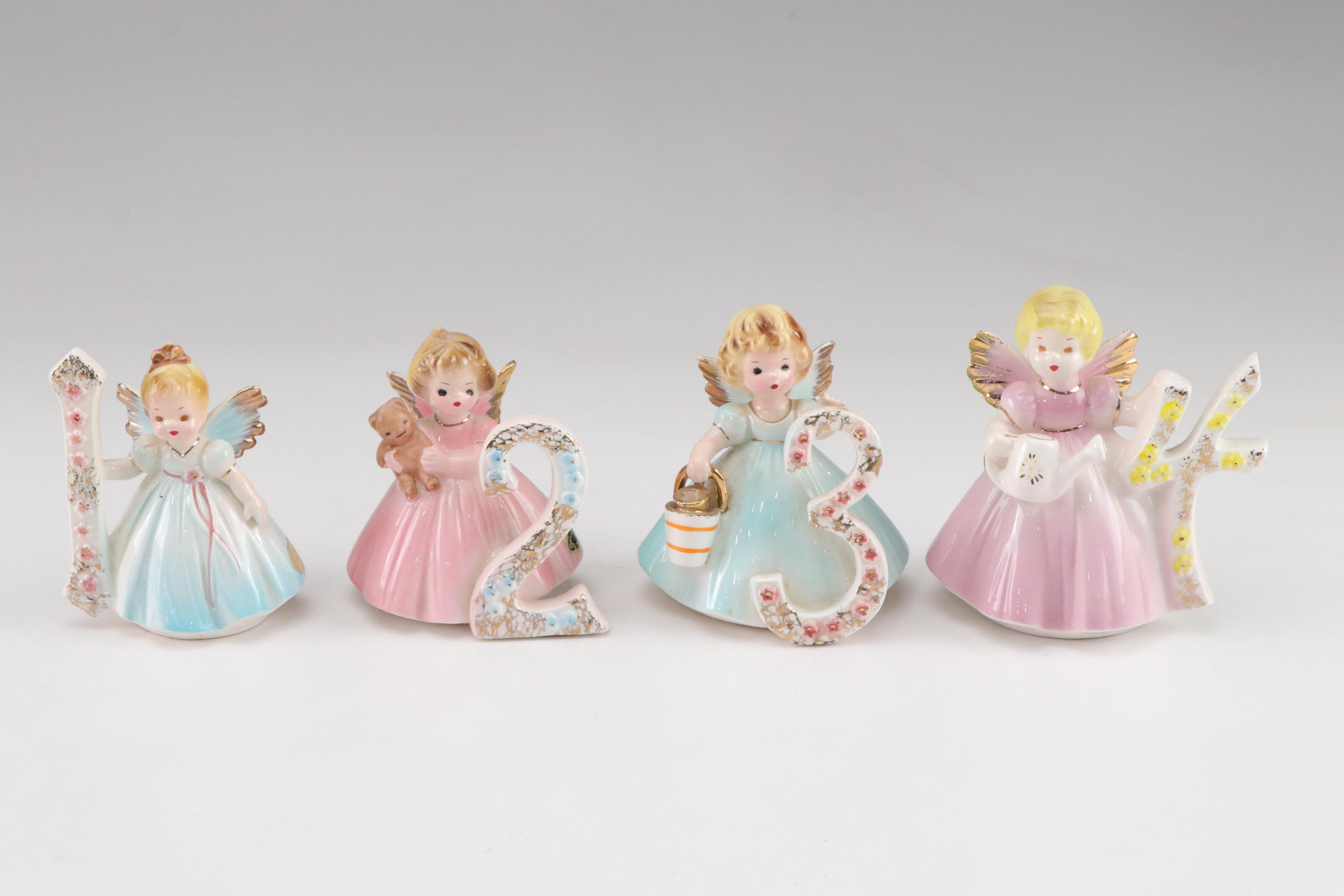 Josef Originals and Other Porcelain Birthday Angel Figurines