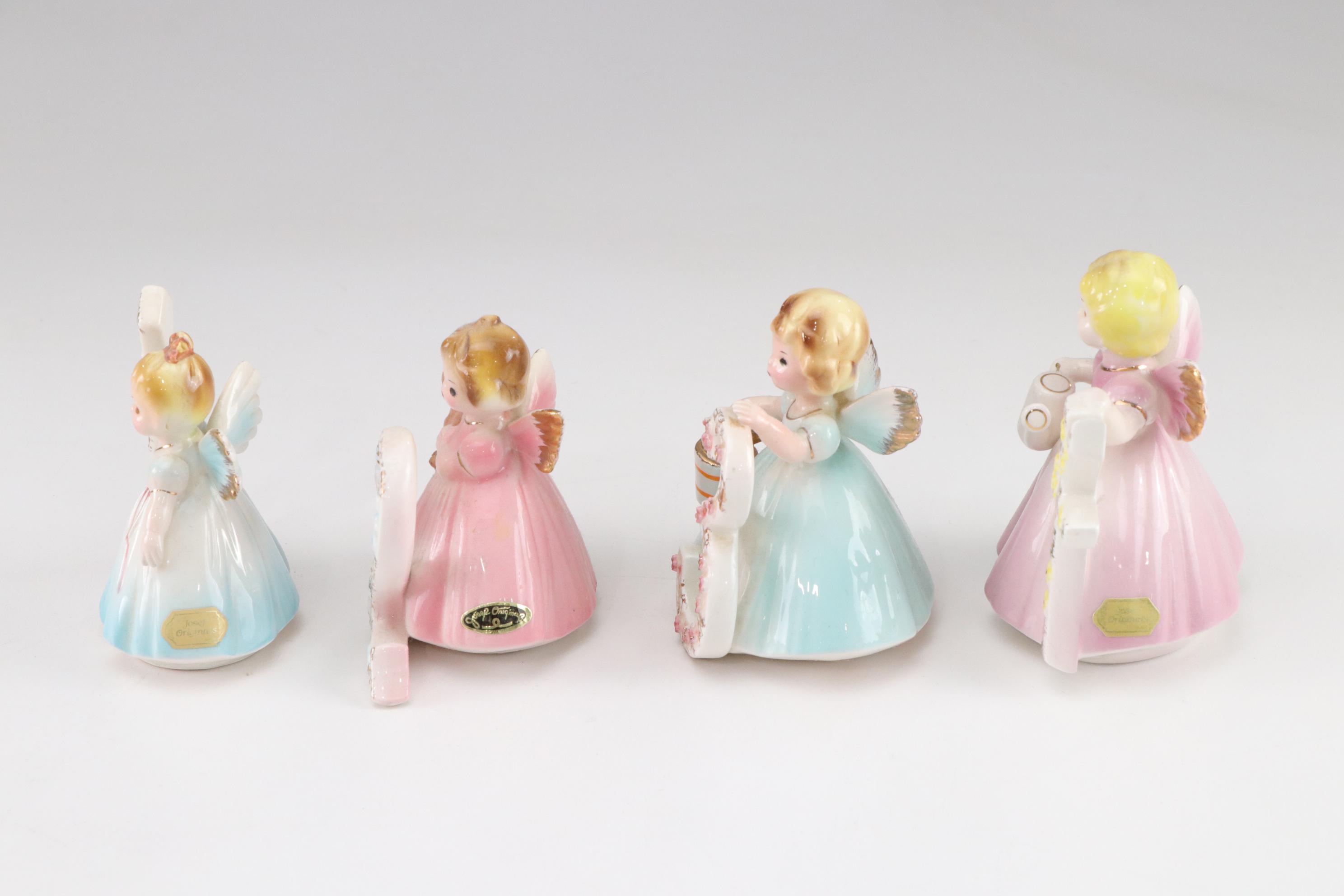Josef Originals and Other Porcelain Birthday Angel Figurines