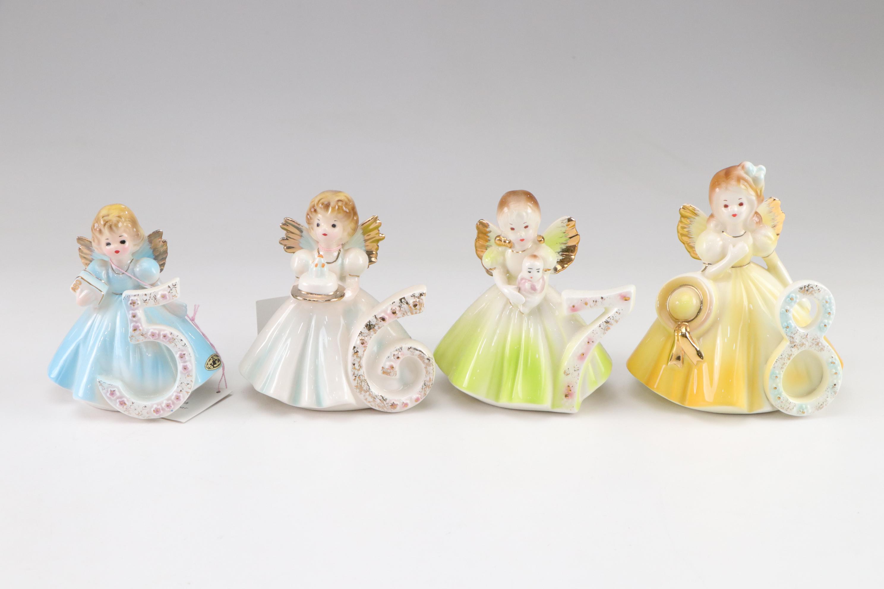 Josef Originals and Other Porcelain Birthday Angel Figurines
