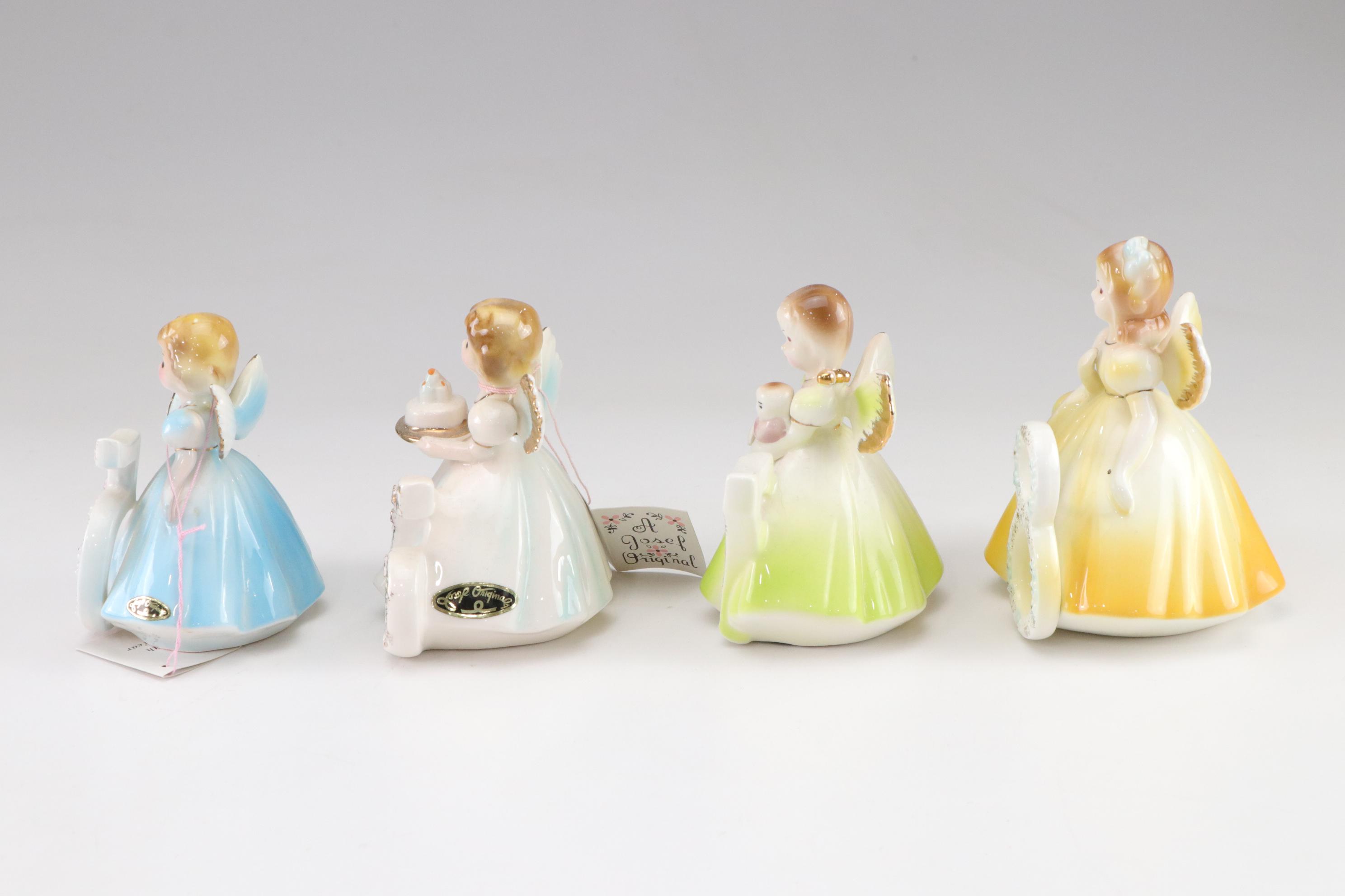 Josef Originals and Other Porcelain Birthday Angel Figurines