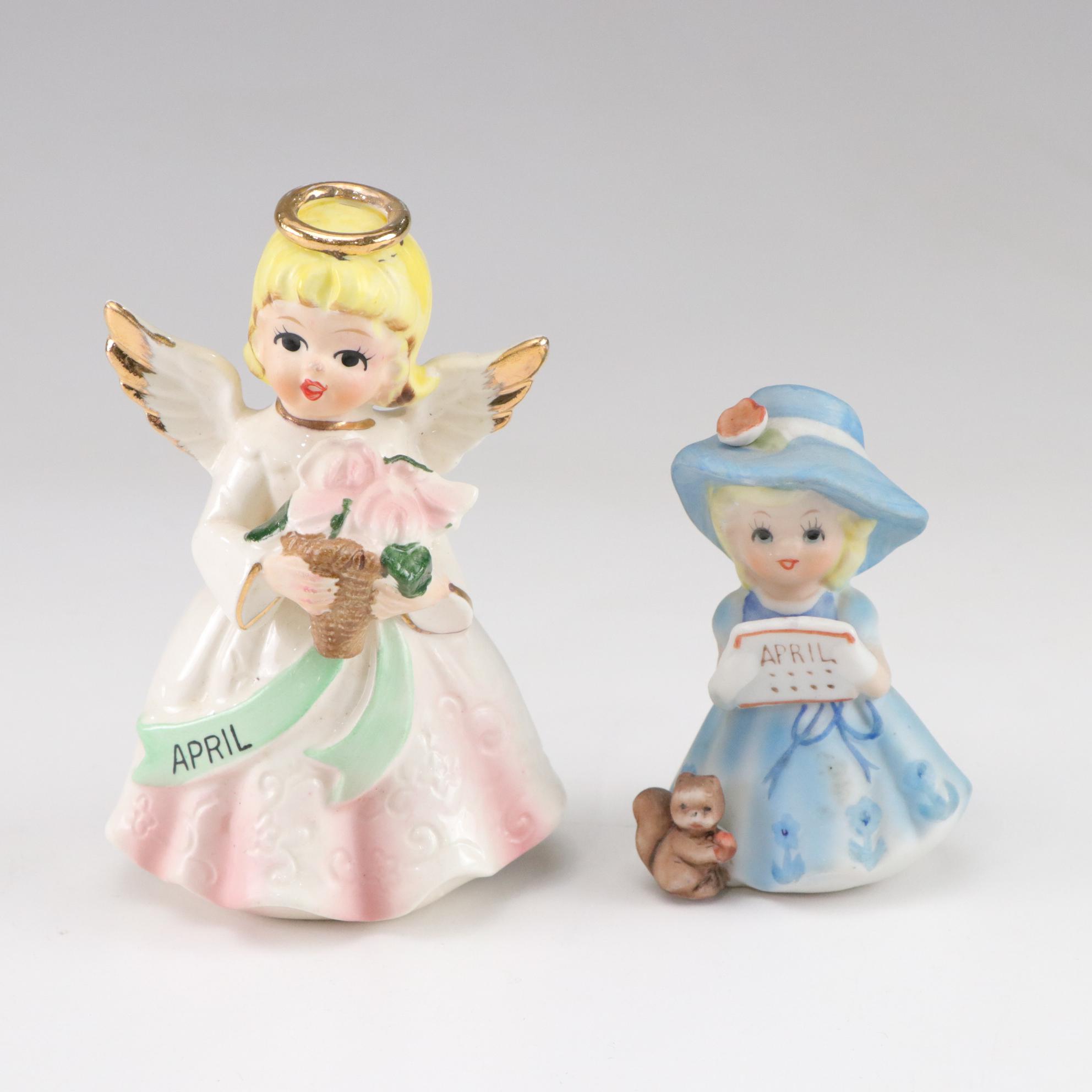 Josef Originals and Other Porcelain Birthday Angel Figurines