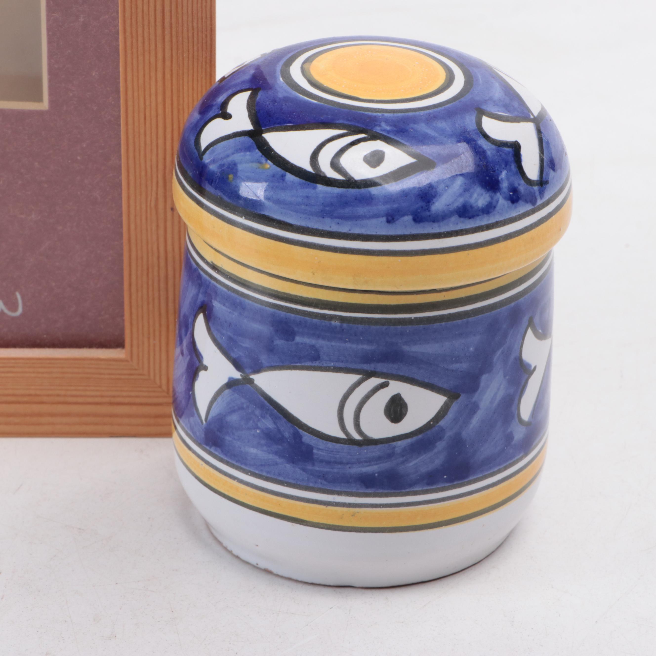 Folk Art Sun & Moon Terracotta Plaque, Iramis Collection Shadow Box and More