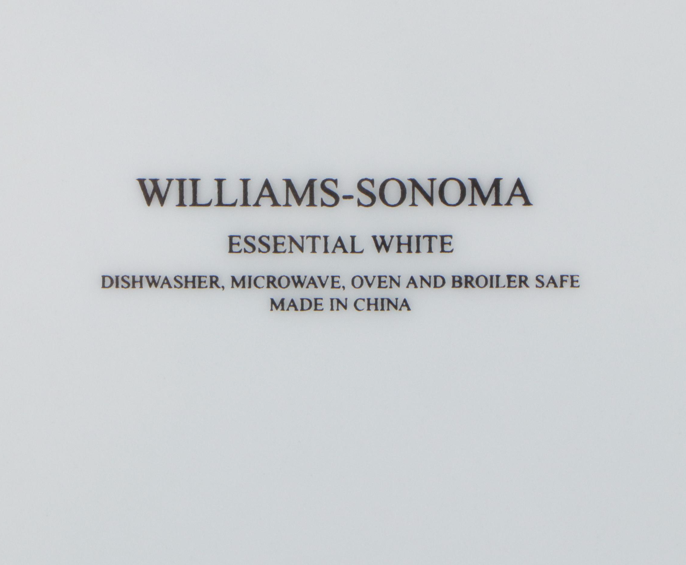 Williams-Sonoma "Essential White" Ceramic Dinnerware, 2008–2010