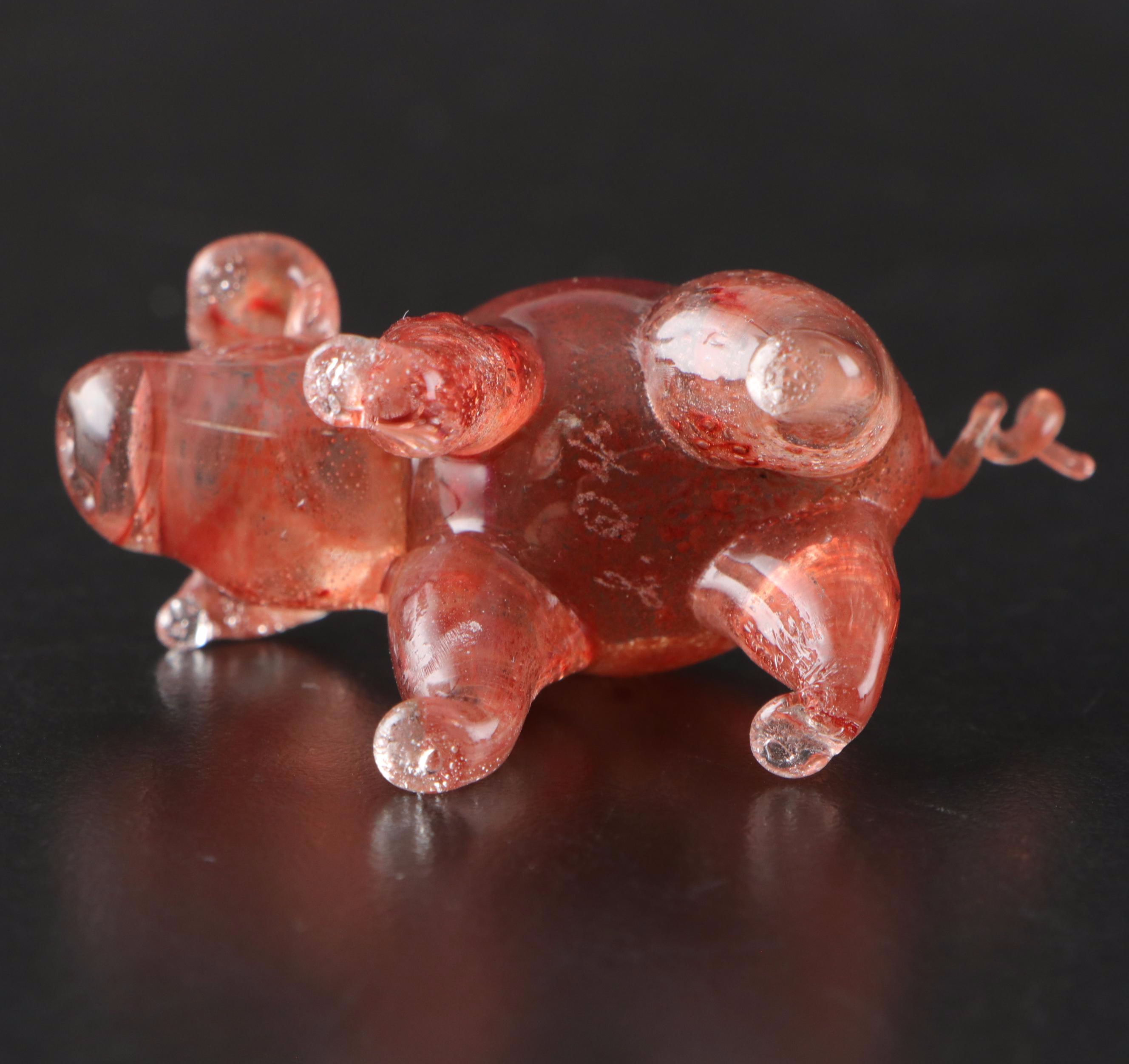 Swarovksi Crystal Pigs with Other Pig Figurines & Monet Enameled Decorative Box