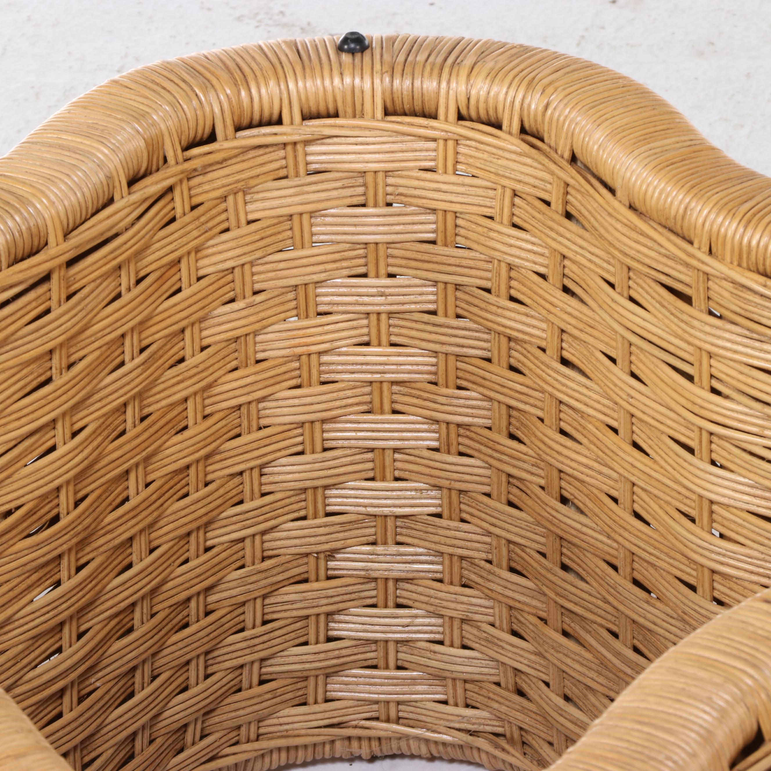 Ficks Reed Wicker, Rattan, and Glass Top Coffee Table