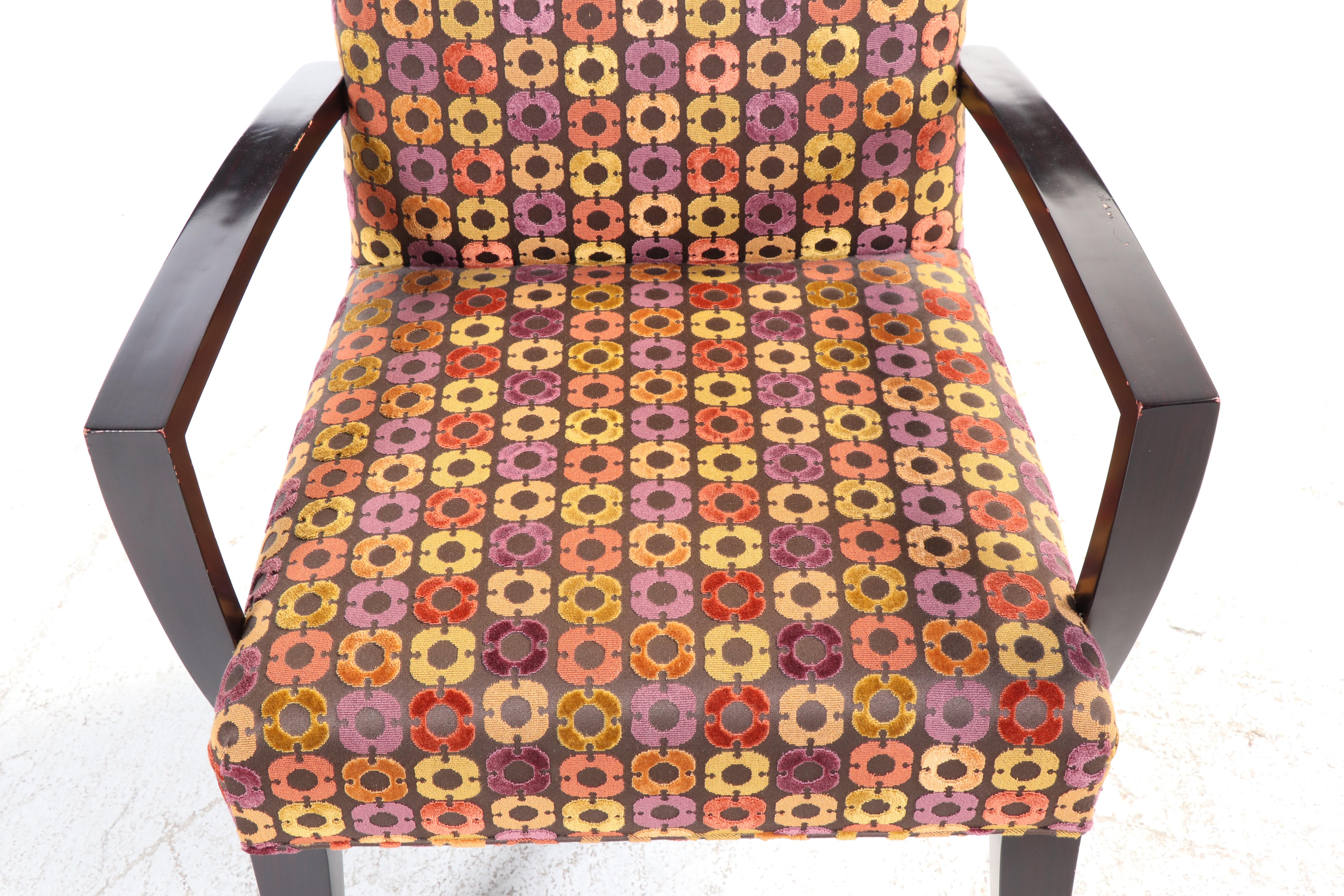 Four Custom-Upholstered Hardwood Dining Chairs, Incl. Westwood Interiors & Swaim