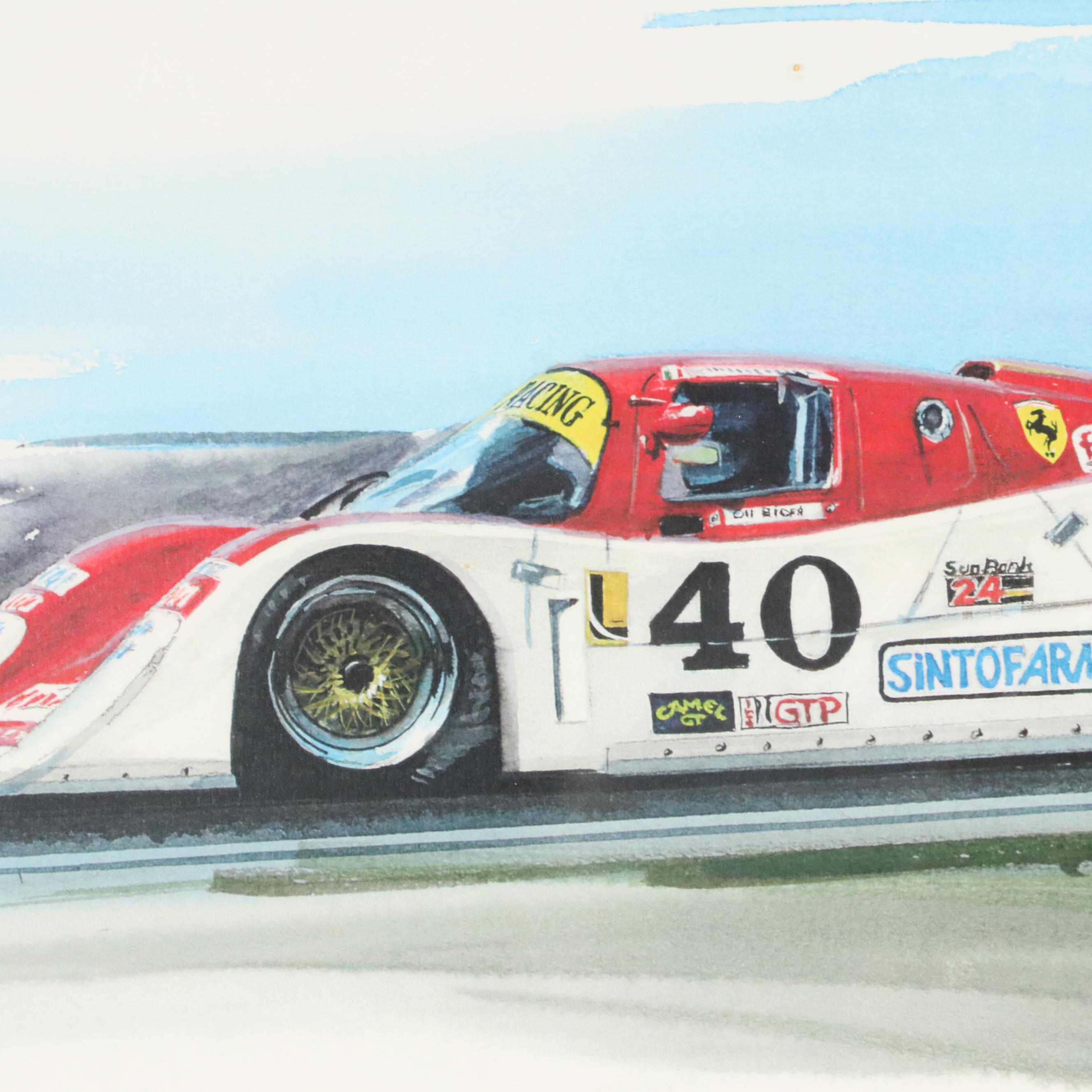 Ed Gullet Digital Prints of Ferrari GTP and BMW GT Race Cars