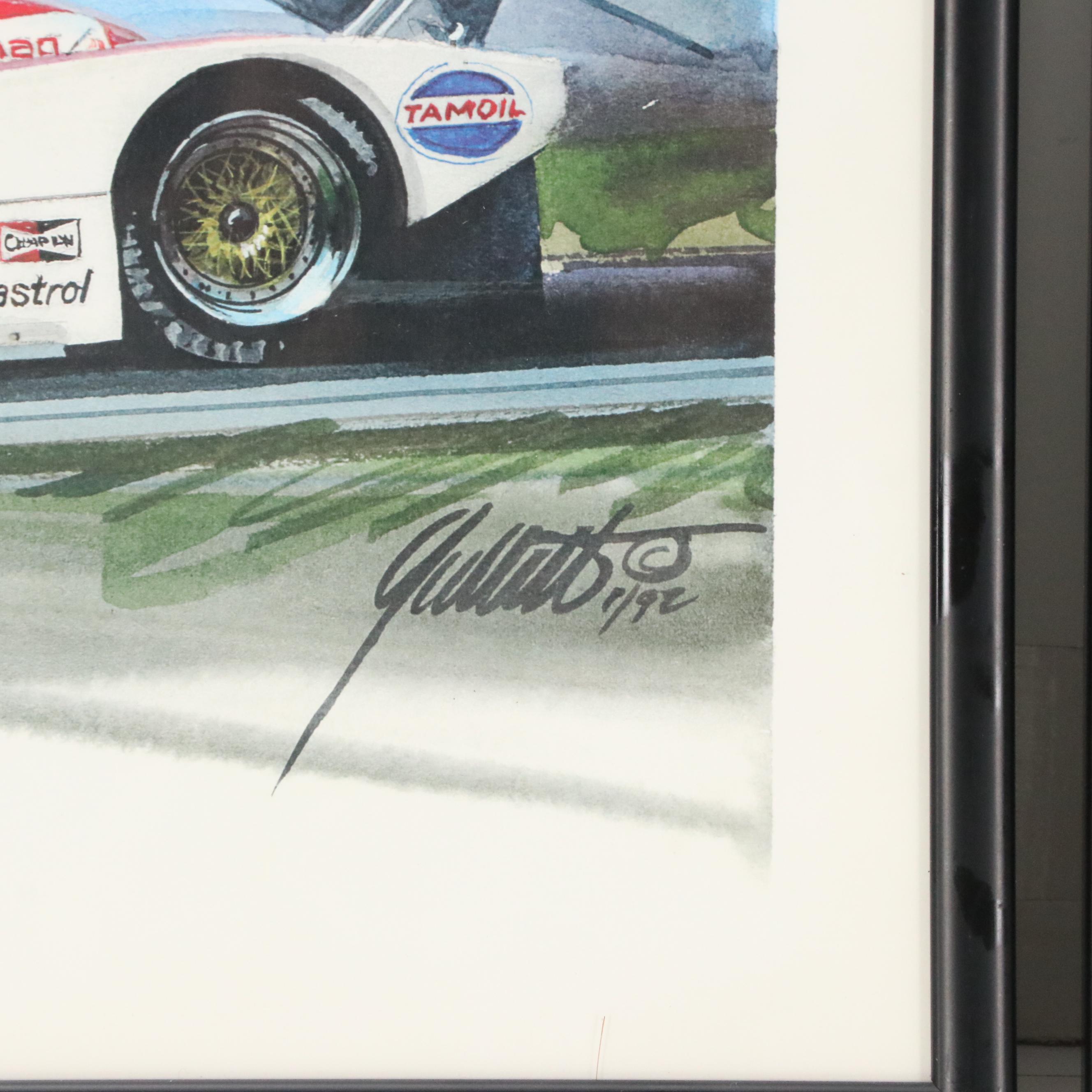 Ed Gullet Digital Prints of Ferrari GTP and BMW GT Race Cars