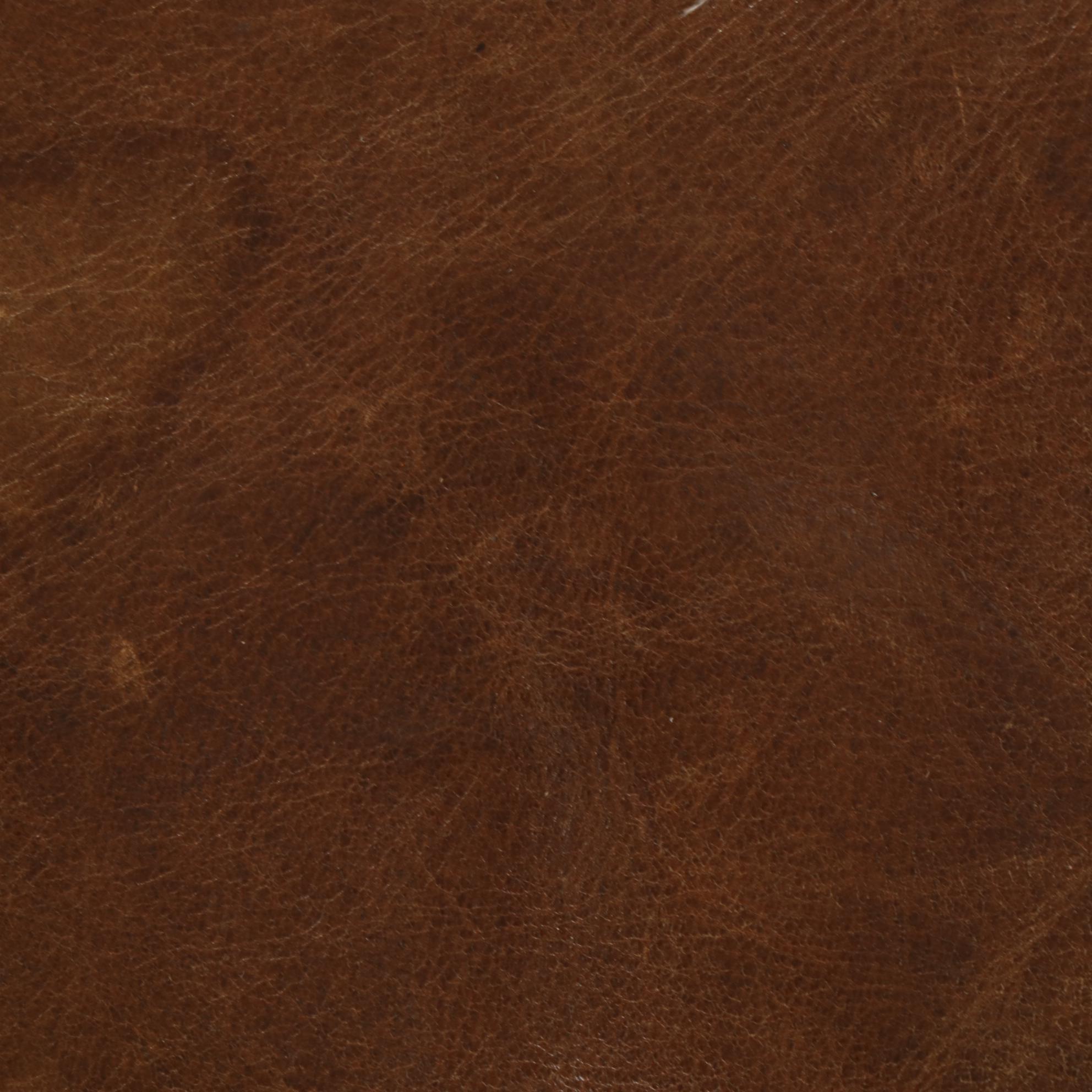 Distressed Brown Leather Sofa by Superb Creation Ltd. and Basket Weave Pillows