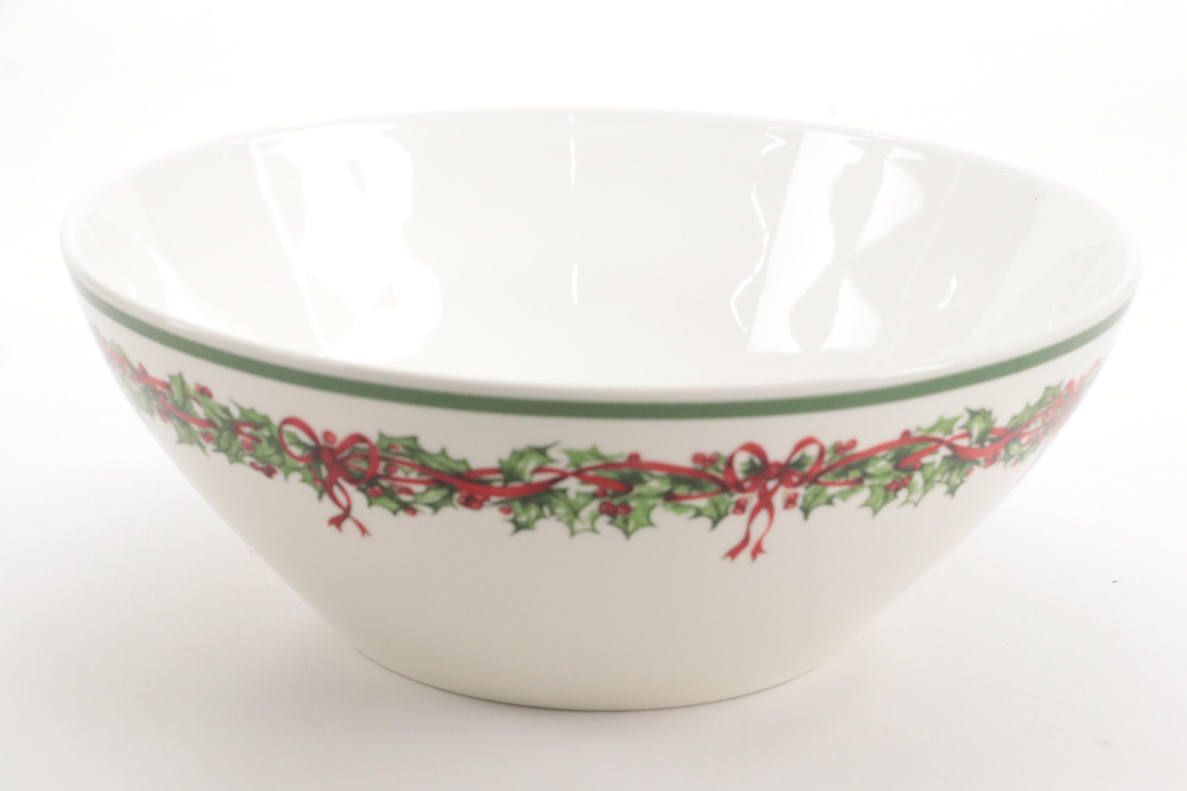 Christopher Radko "Holiday Celebrations" Porcelain Cookie Jar and Tablewares