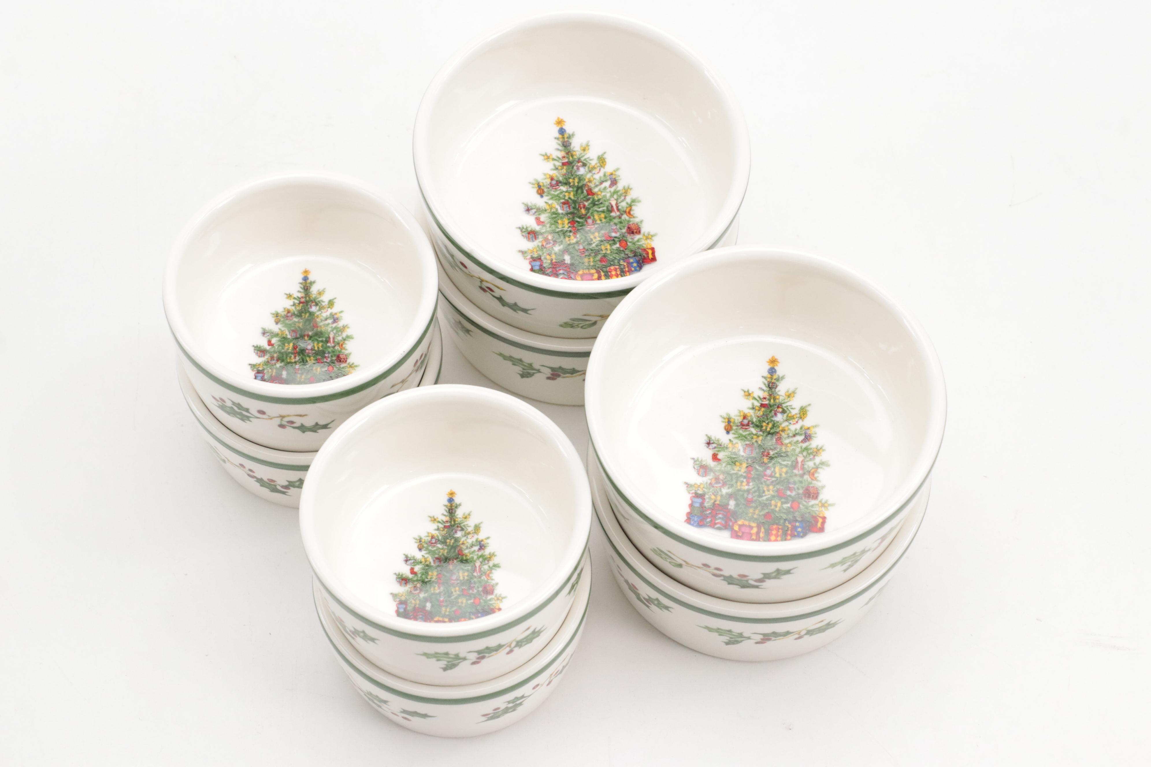 Christopher Radko "Holiday Celebrations" Porcelain Cookie Jar and Tablewares