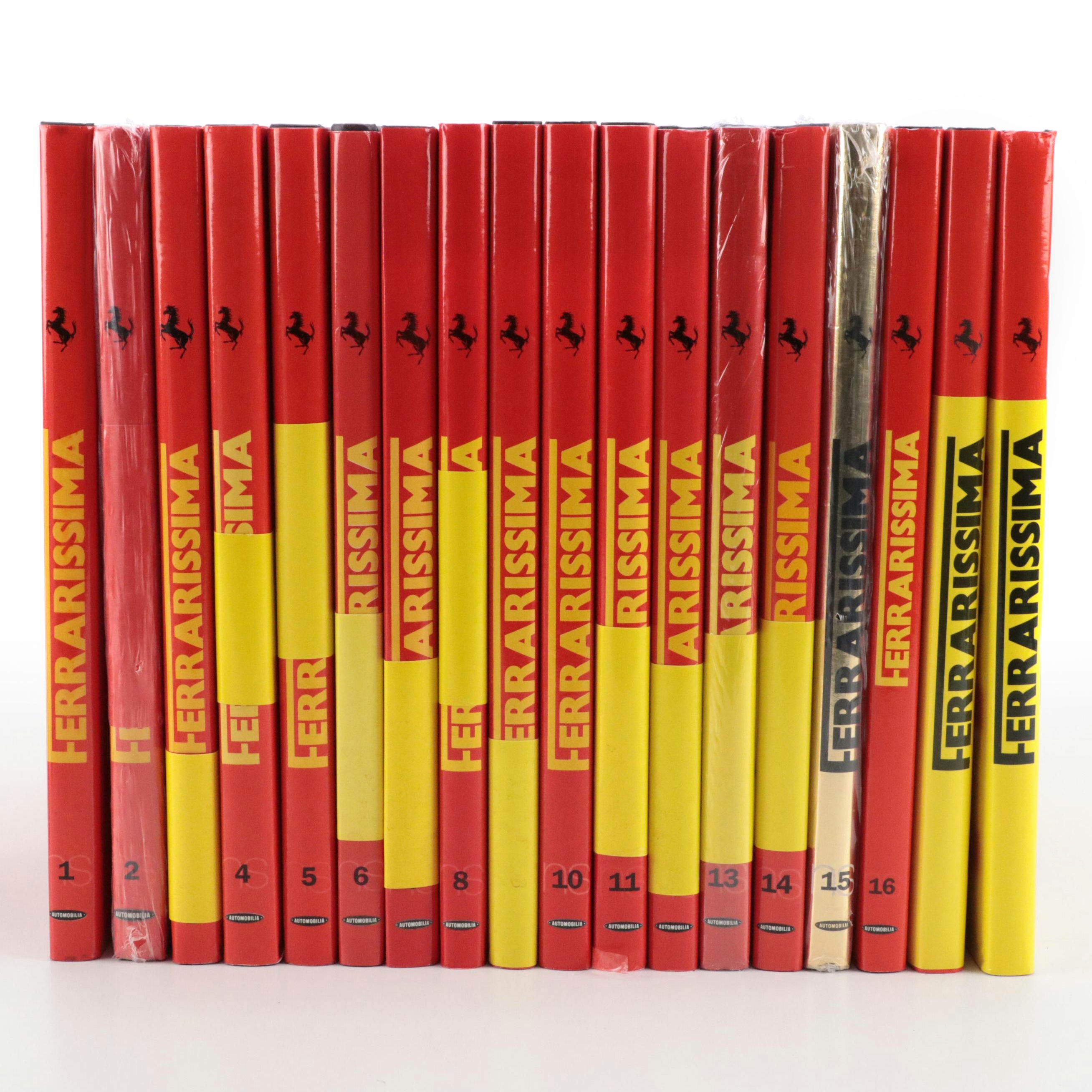 Limited Ed. Automobilia "Ferrarissima New Series" Vol. 1–18 Hardcover Books