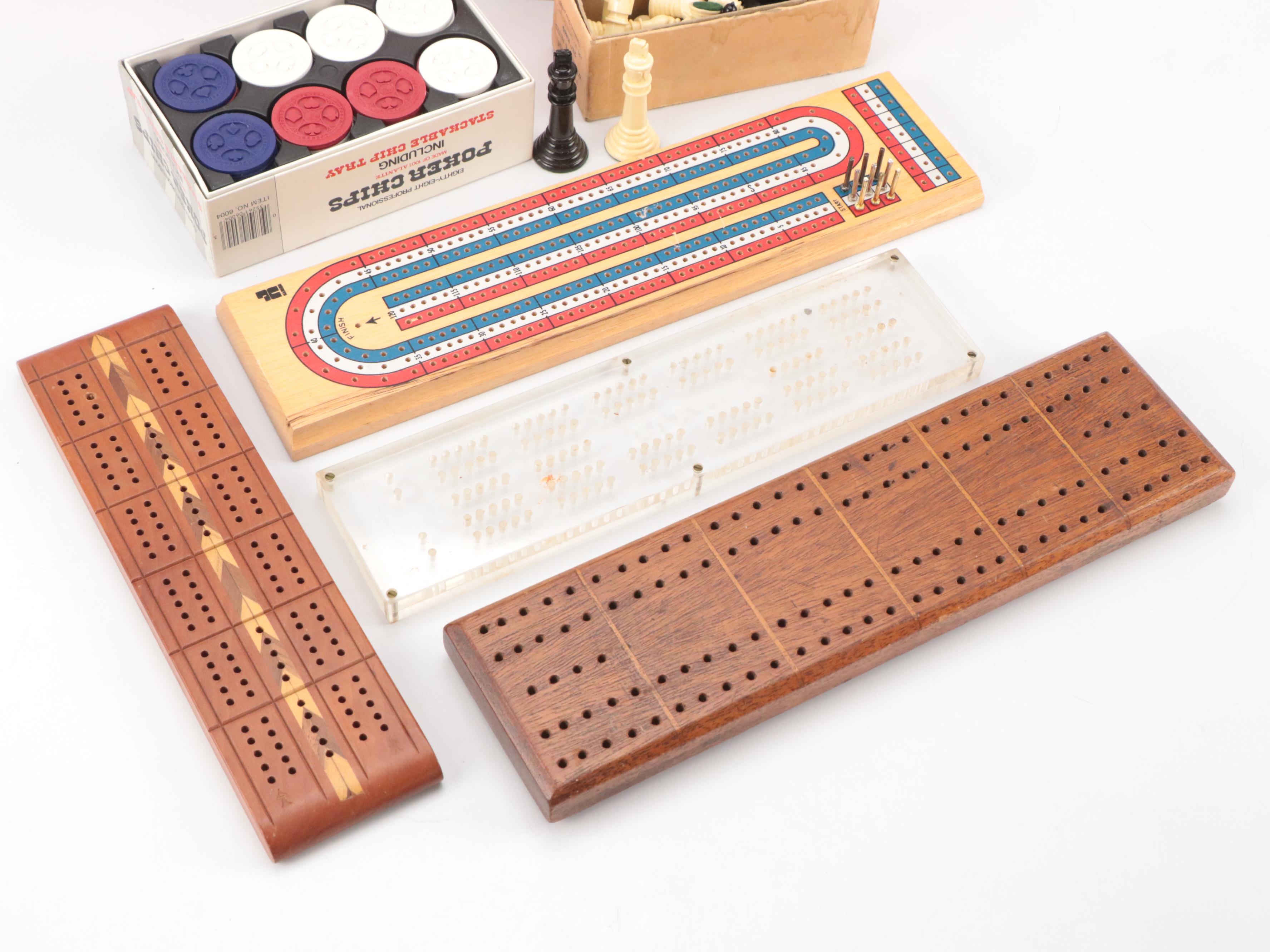 Scrabble, Rummikub and Po-Ke-No Games with Chess, Poker Pieces and More