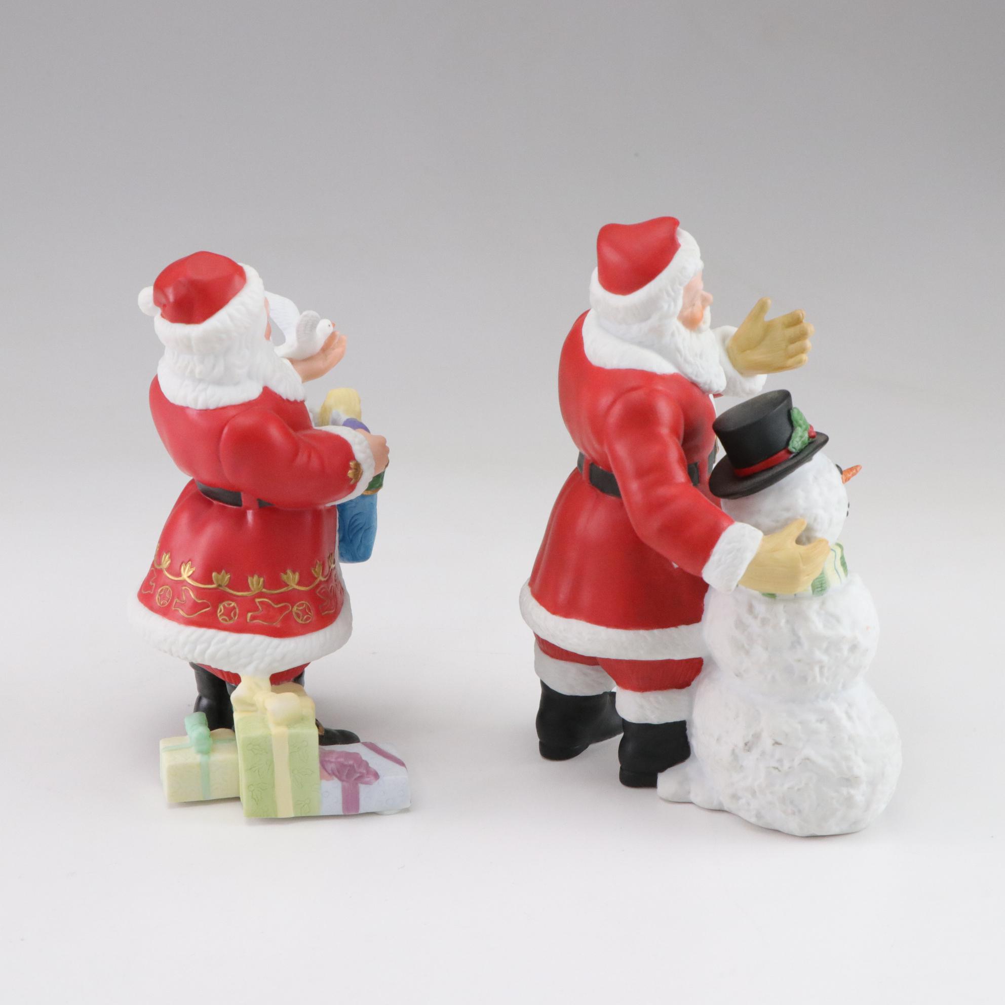 Lenox Porcelain Santa and Elf Figurines Including "Father Christmas"