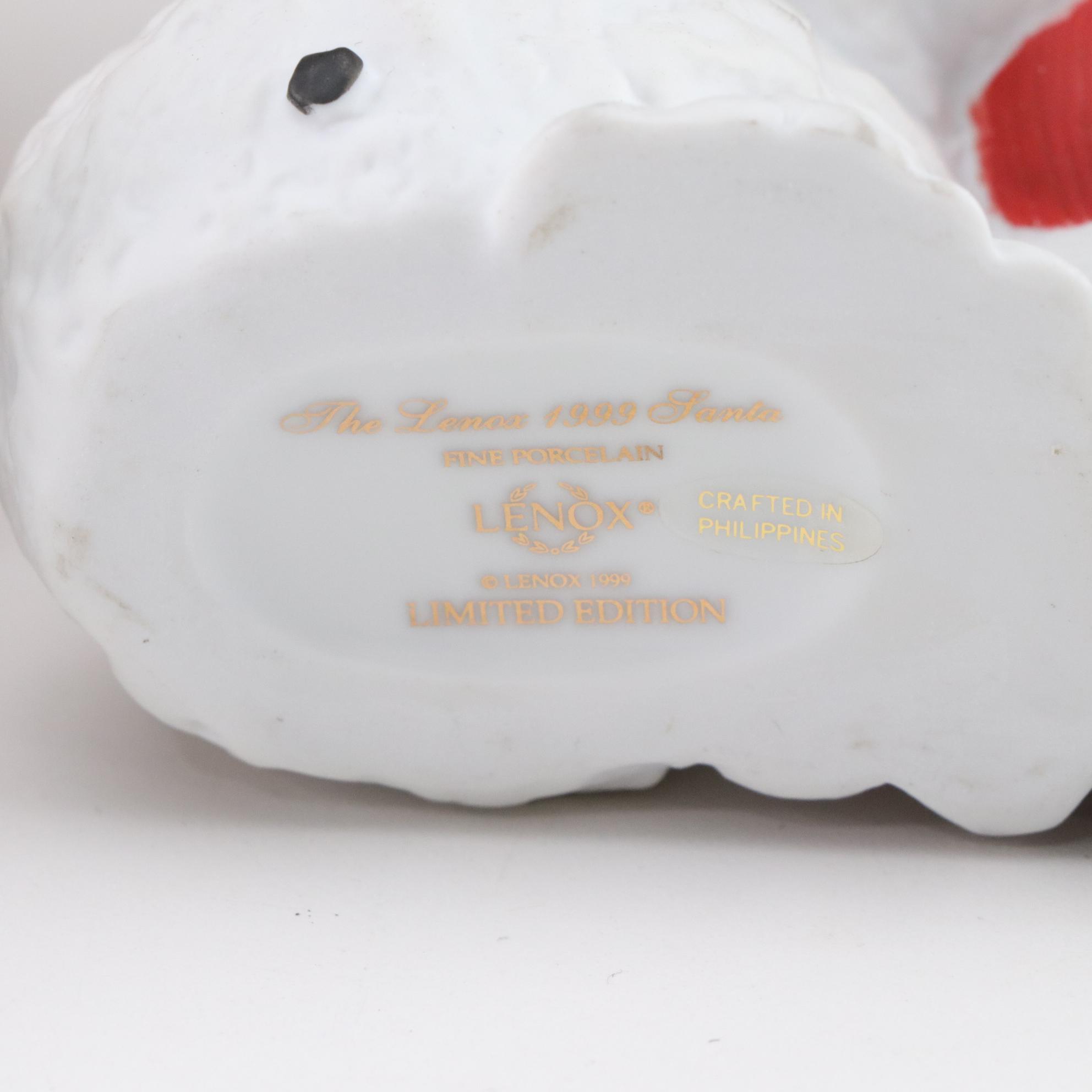 Lenox Porcelain Santa and Elf Figurines Including "Father Christmas"