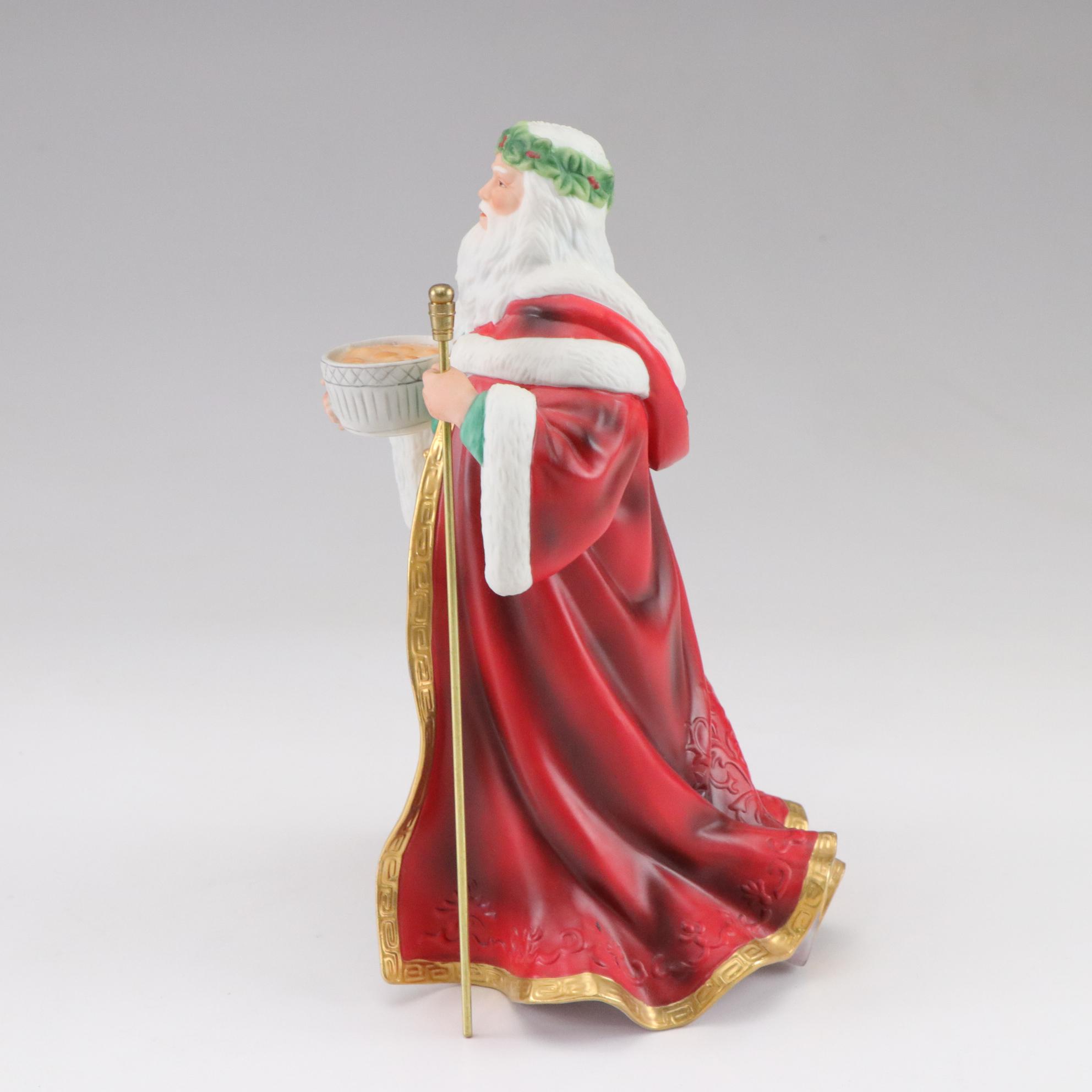 Lenox Porcelain Santa and Elf Figurines Including "Father Christmas"