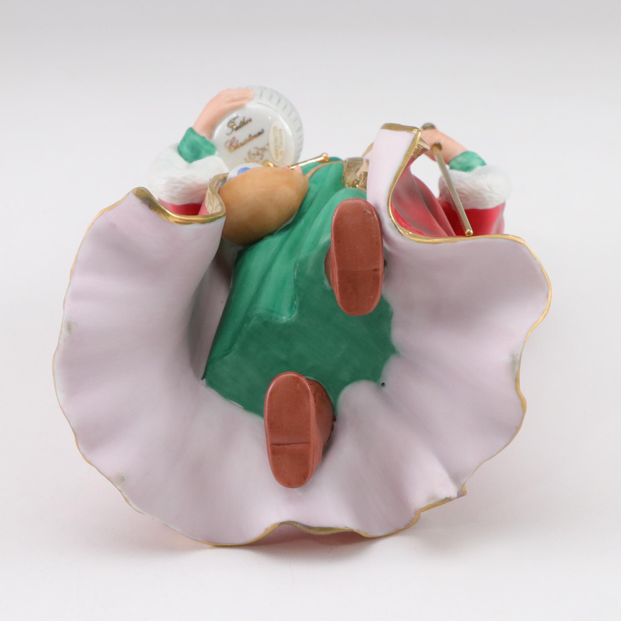 Lenox Porcelain Santa and Elf Figurines Including "Father Christmas"