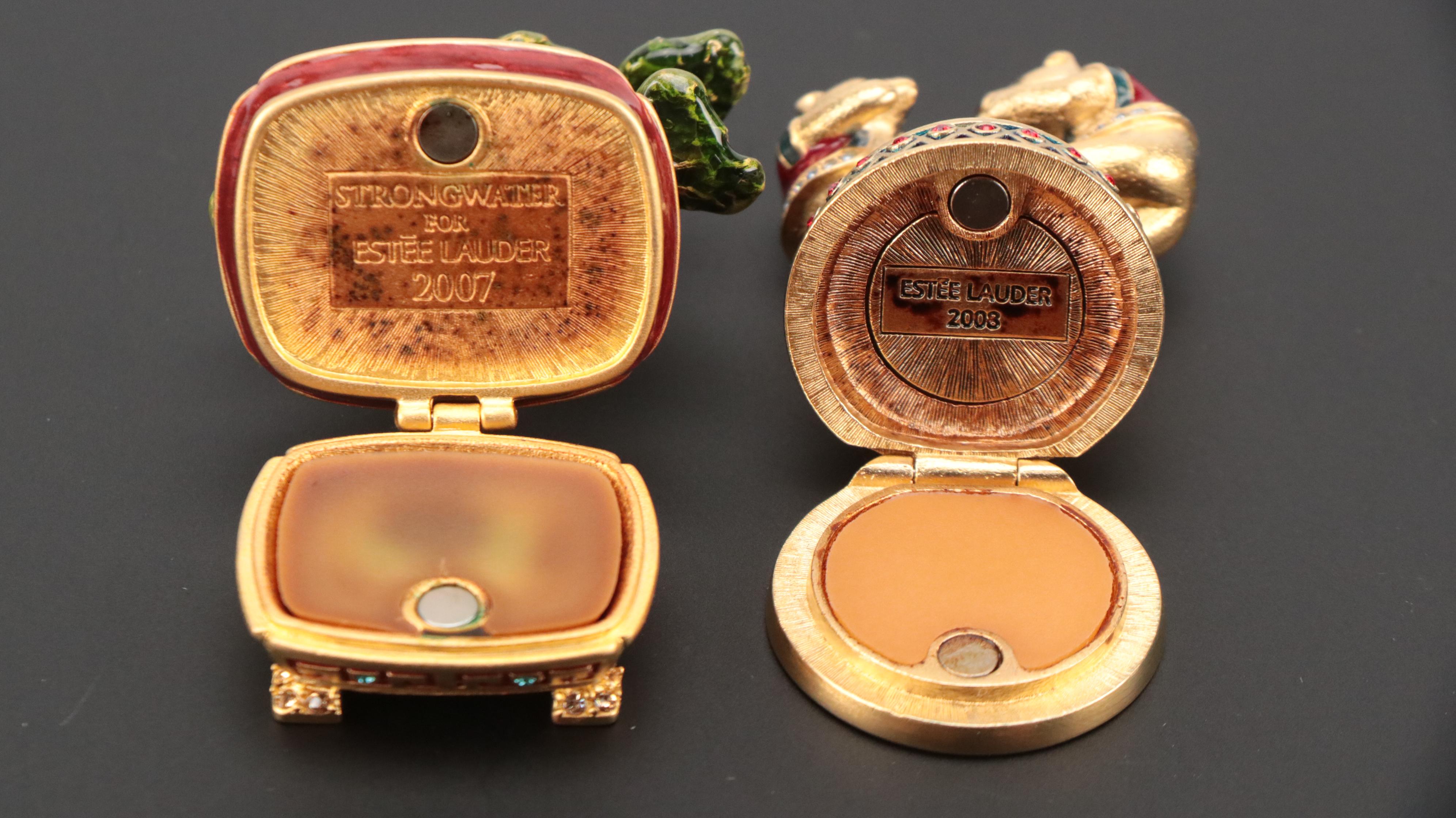 Jay Strongwater for Estée Lauder Solid Perfumes in Ornamental Compacts