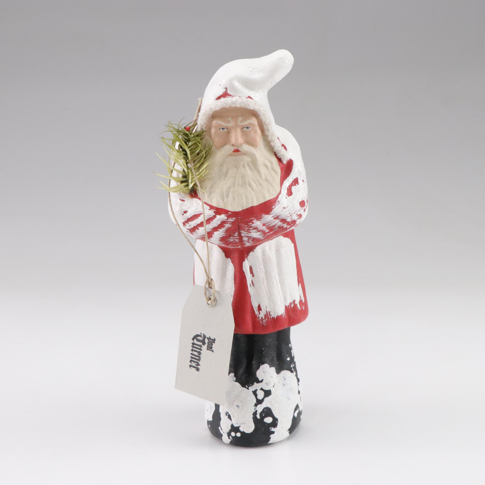 Paul Turner Ceramic and Composite Hand-Crafted Santa Figurines
