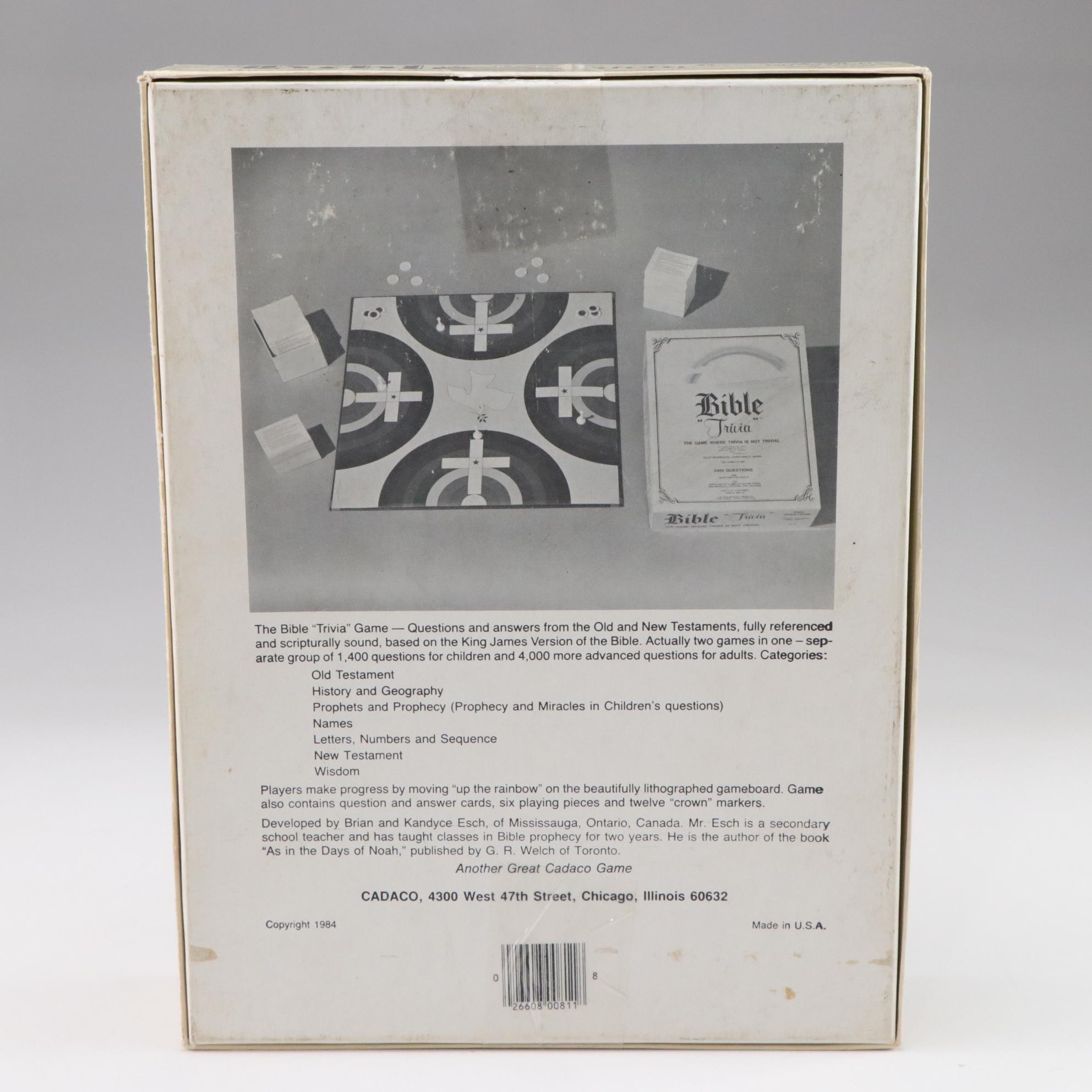 Bible "Trivia" Board Game, 1984