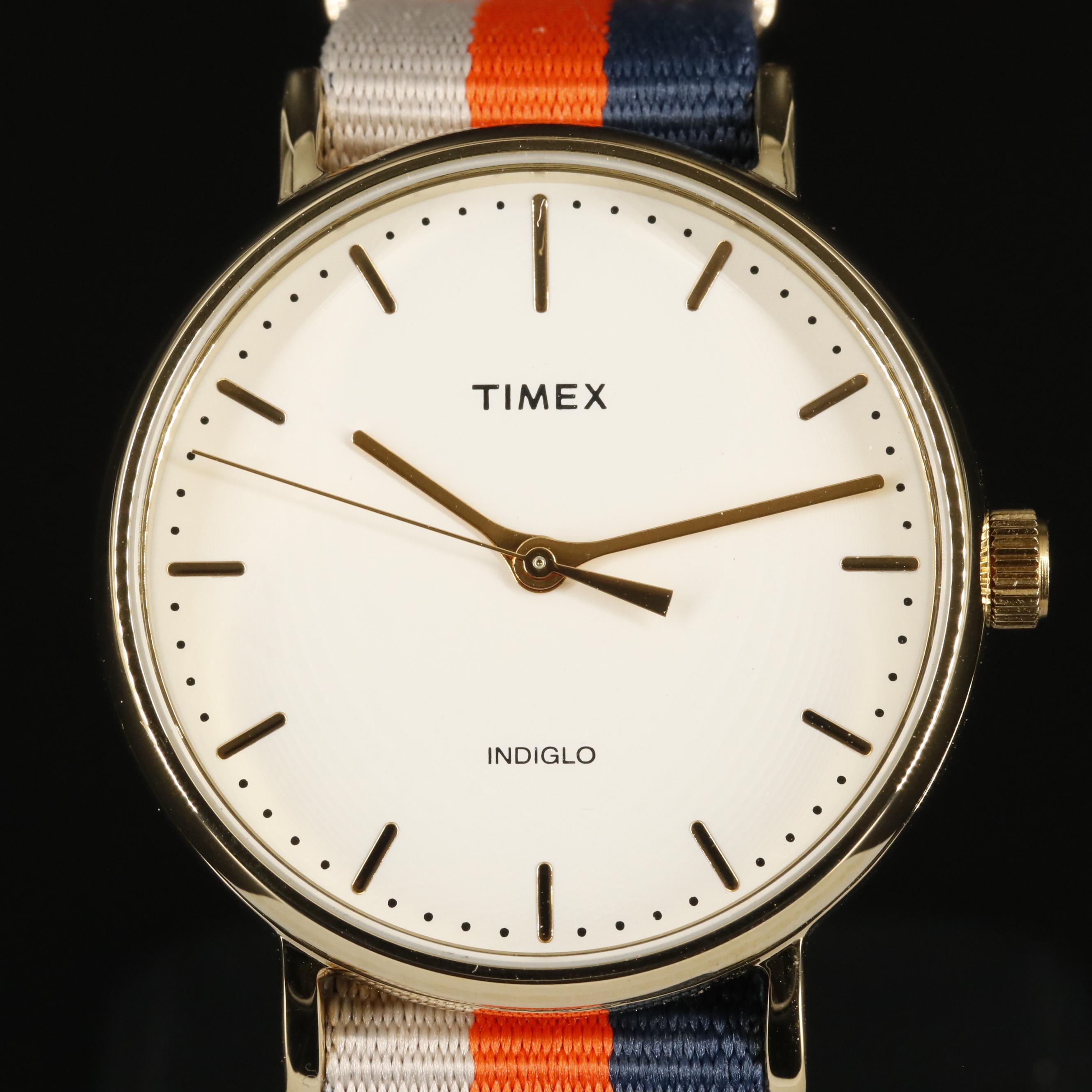 Timex Fairfield 37 mm Gold-Tone Quartz Watch