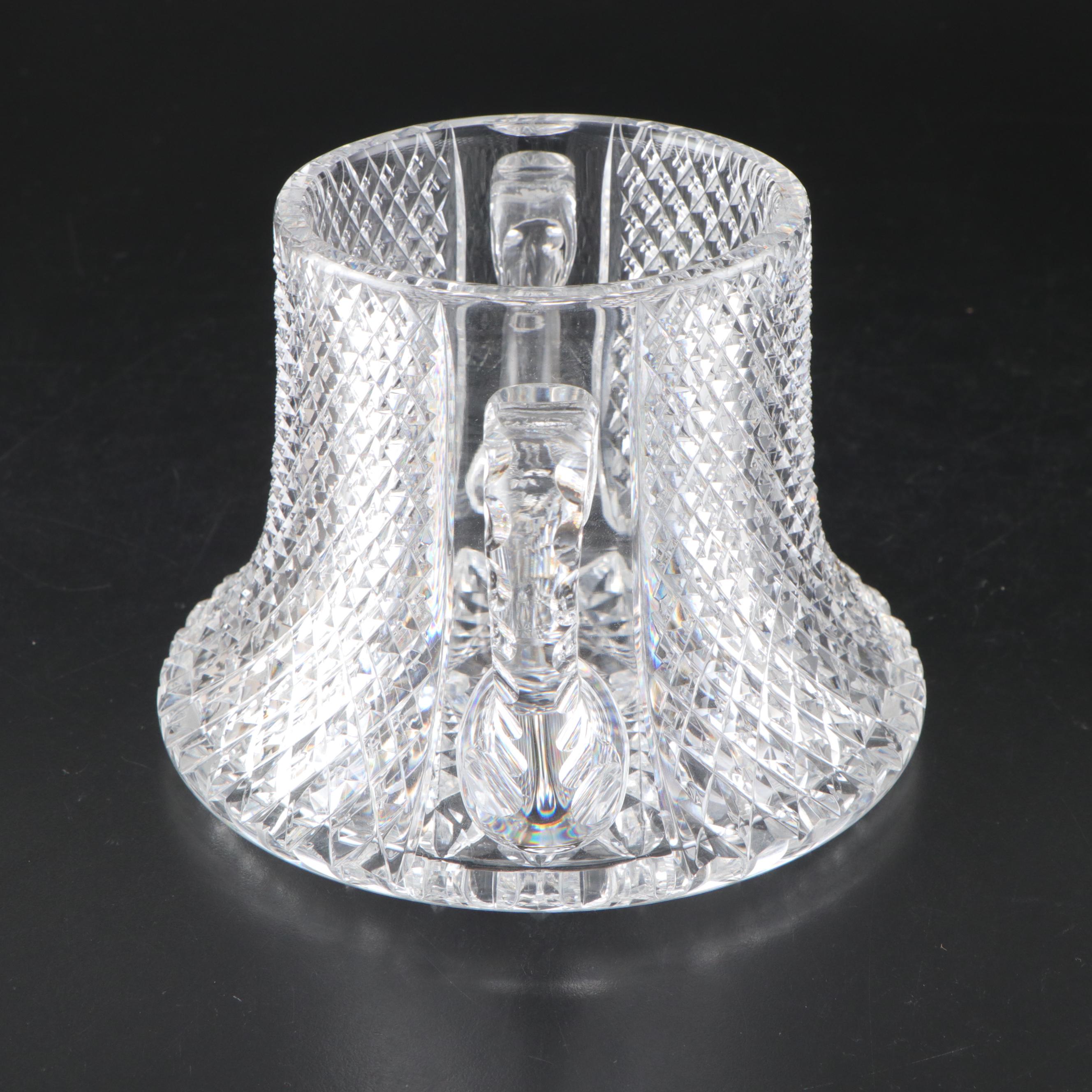 American Brilliant Style Cut Glass Corset Vases and Spooner