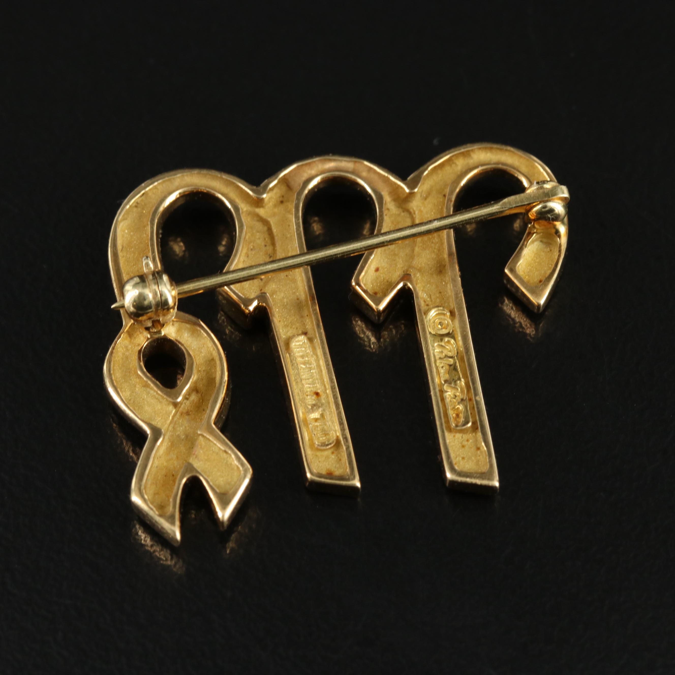 Paloma Picasso for Tiffany & Co. 18K Virgo Zodiac Brooch