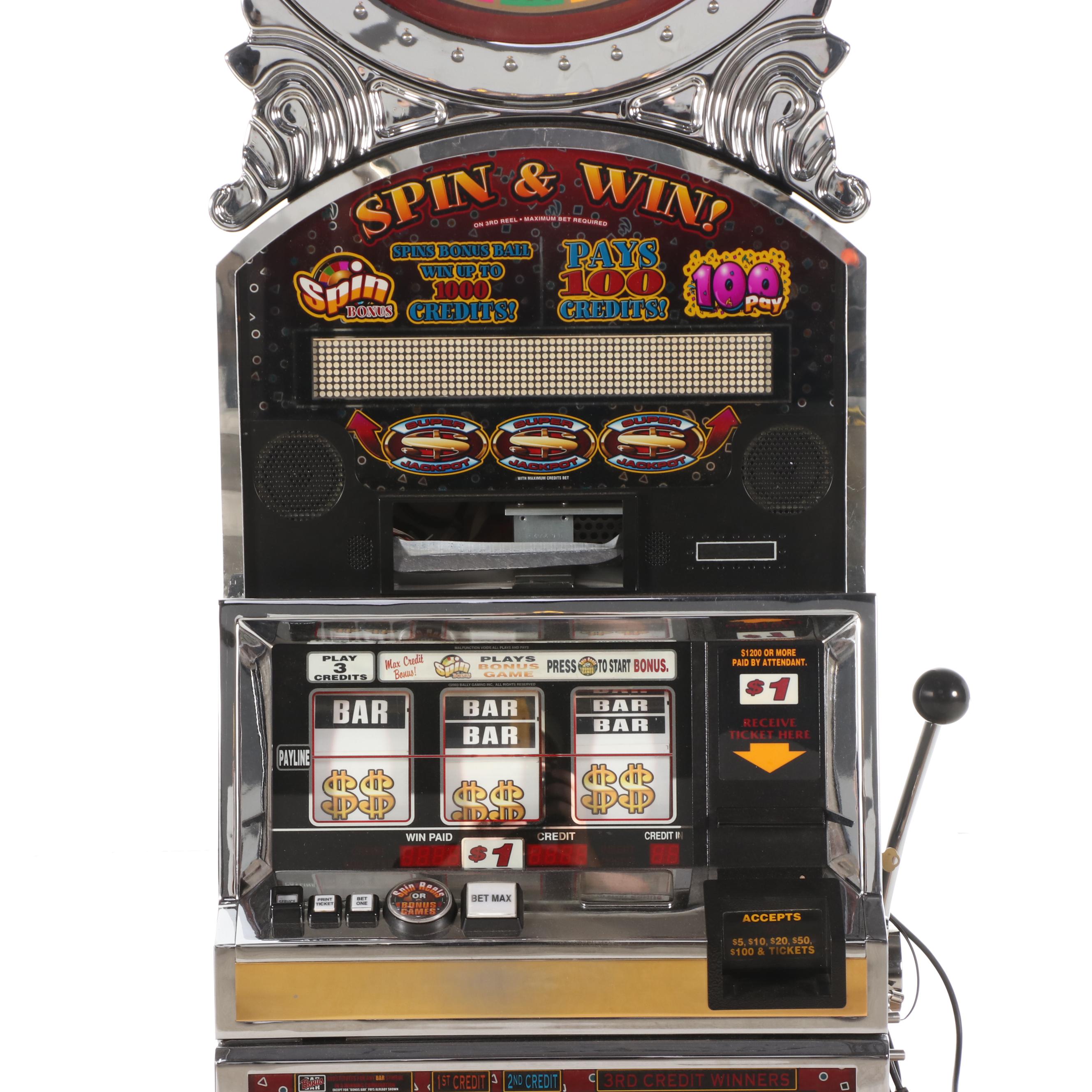 Bally Technologies "Monte Carlo" Spin and Win Slot Machine, 2006