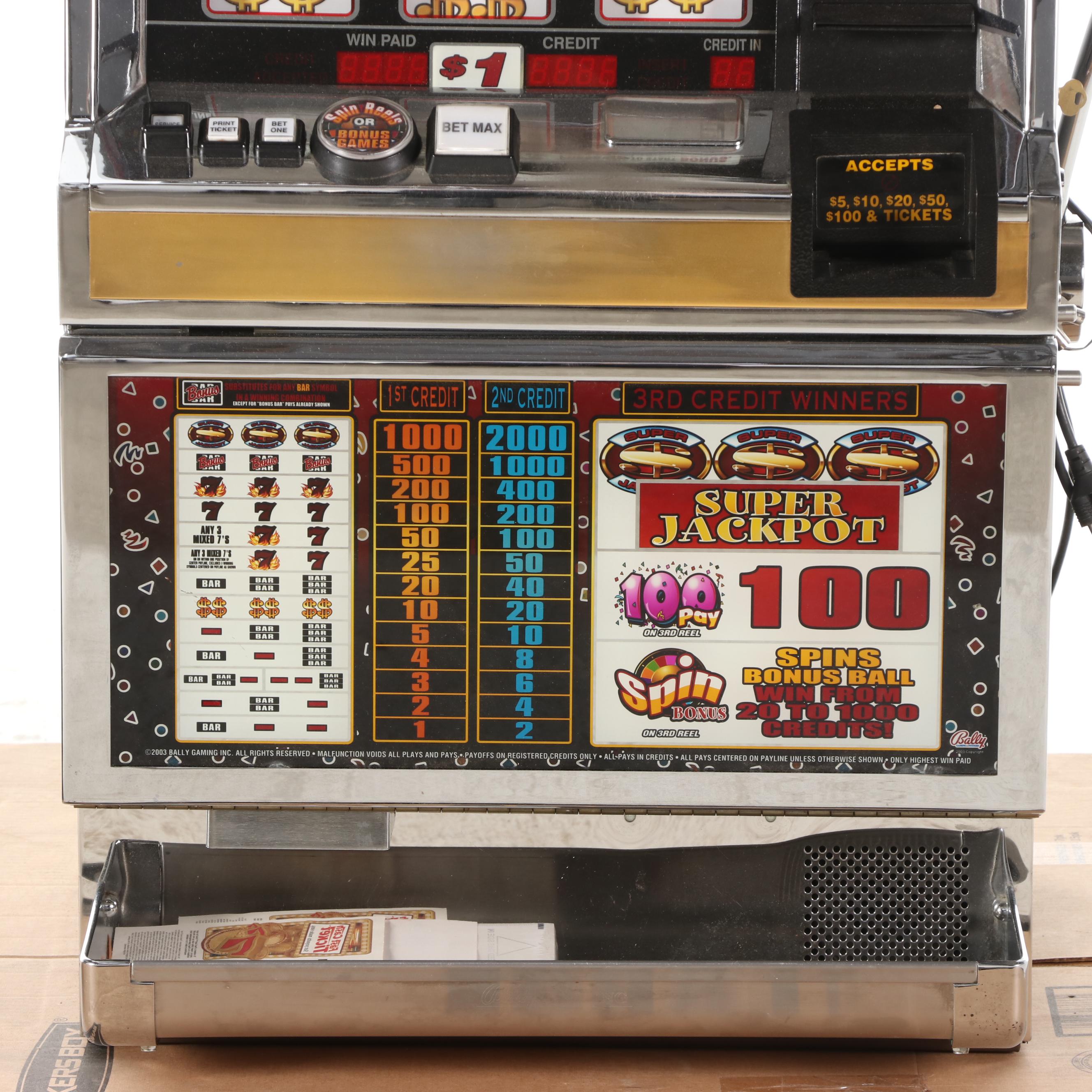 Bally Technologies "Monte Carlo" Spin and Win Slot Machine, 2006