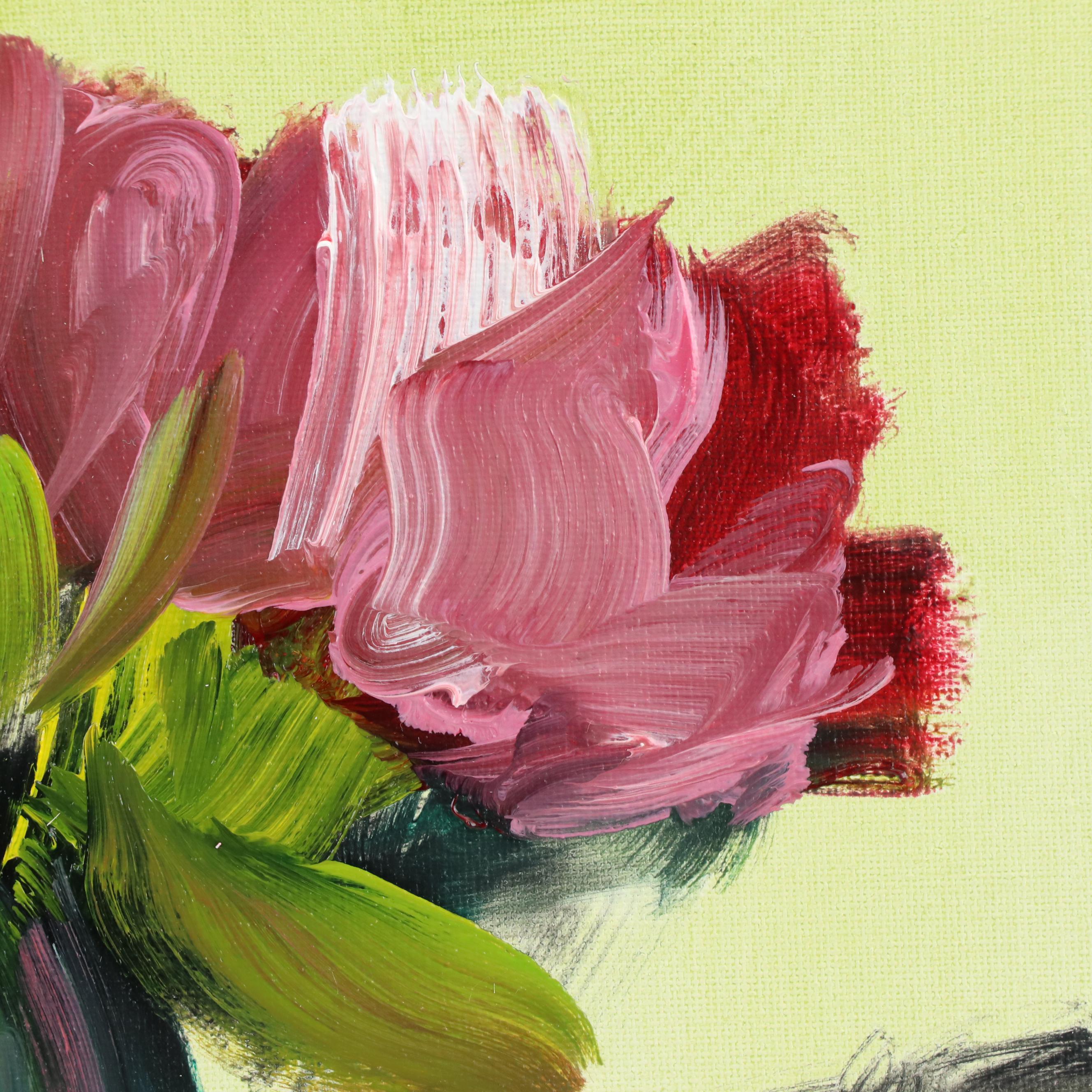 José M. Lima Floral Still Life Oil Painting