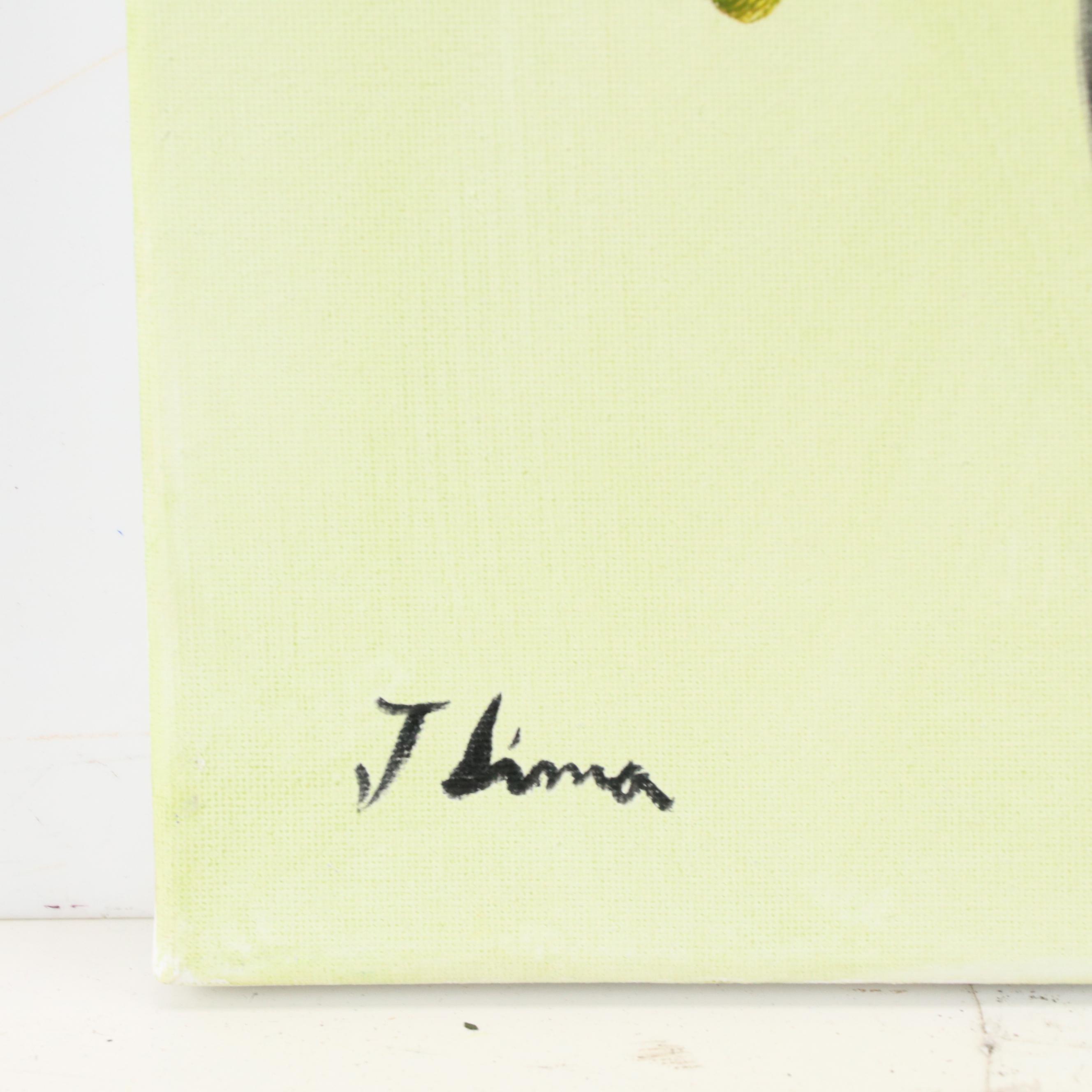 José M. Lima Floral Still Life Oil Painting