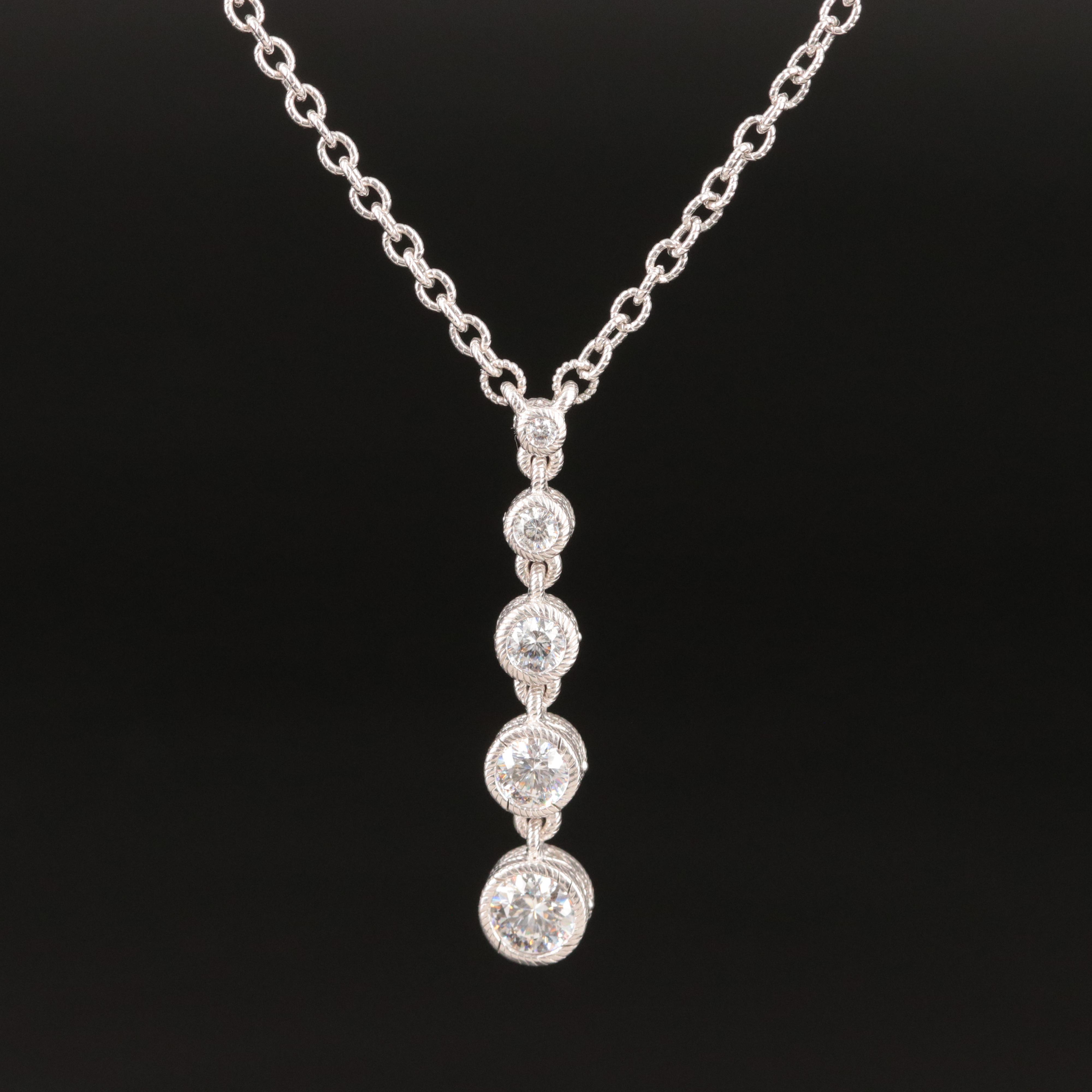 Judith Ripka Sterling CZ Necklace