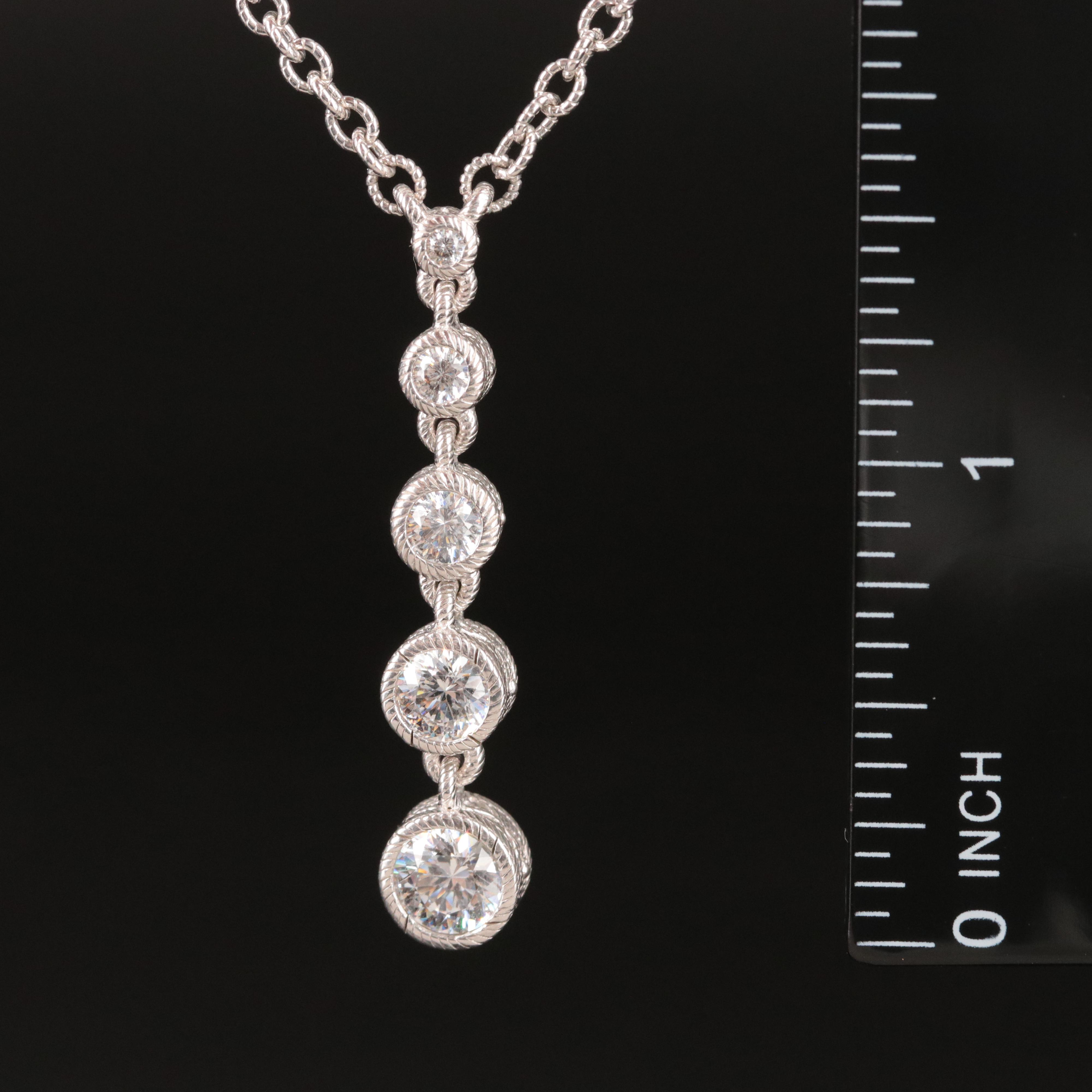 Judith Ripka Sterling CZ Necklace