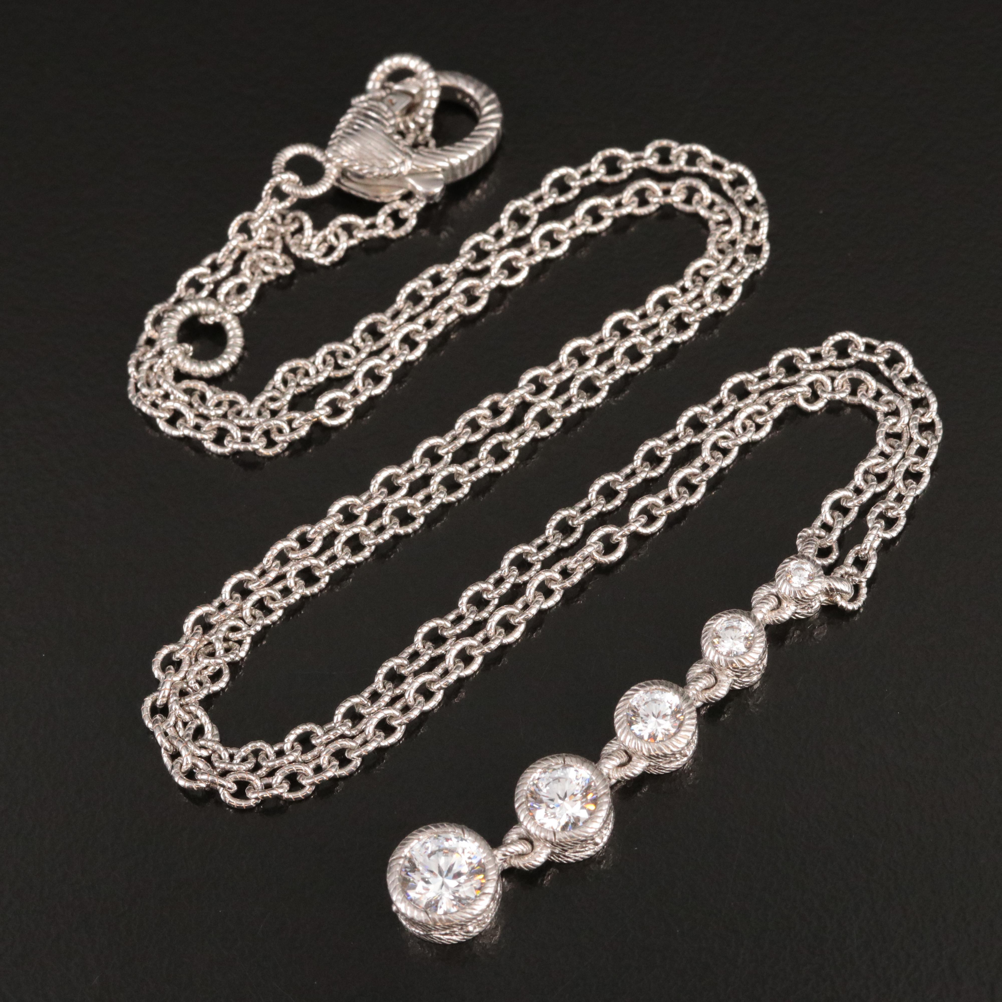 Judith Ripka Sterling CZ Necklace