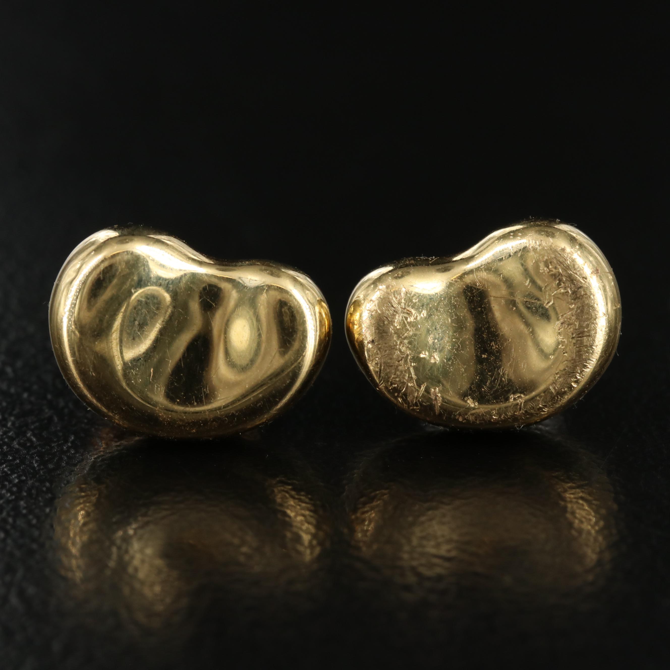 Elsa Peretti for Tiffany & Co. Bean Design 18K Earrings