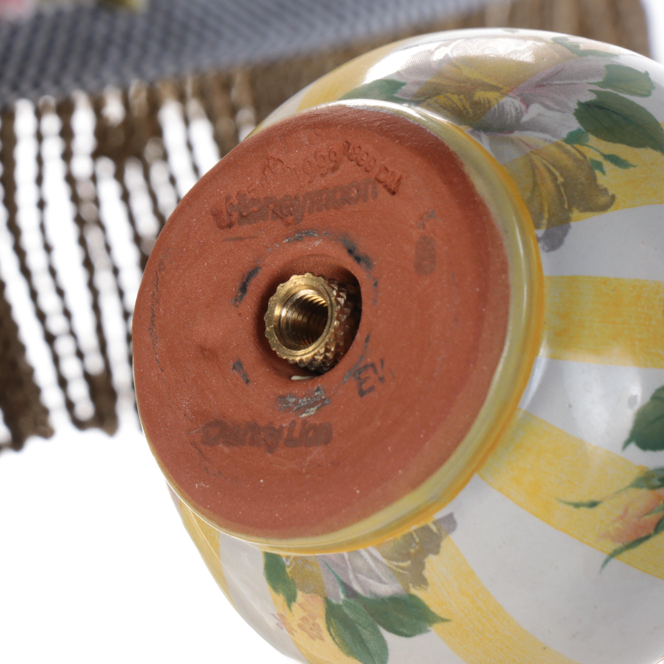 MacKenzie-Childs "Honeymoon Morning" Hand-Painted Floor Lamp with Custom Shade