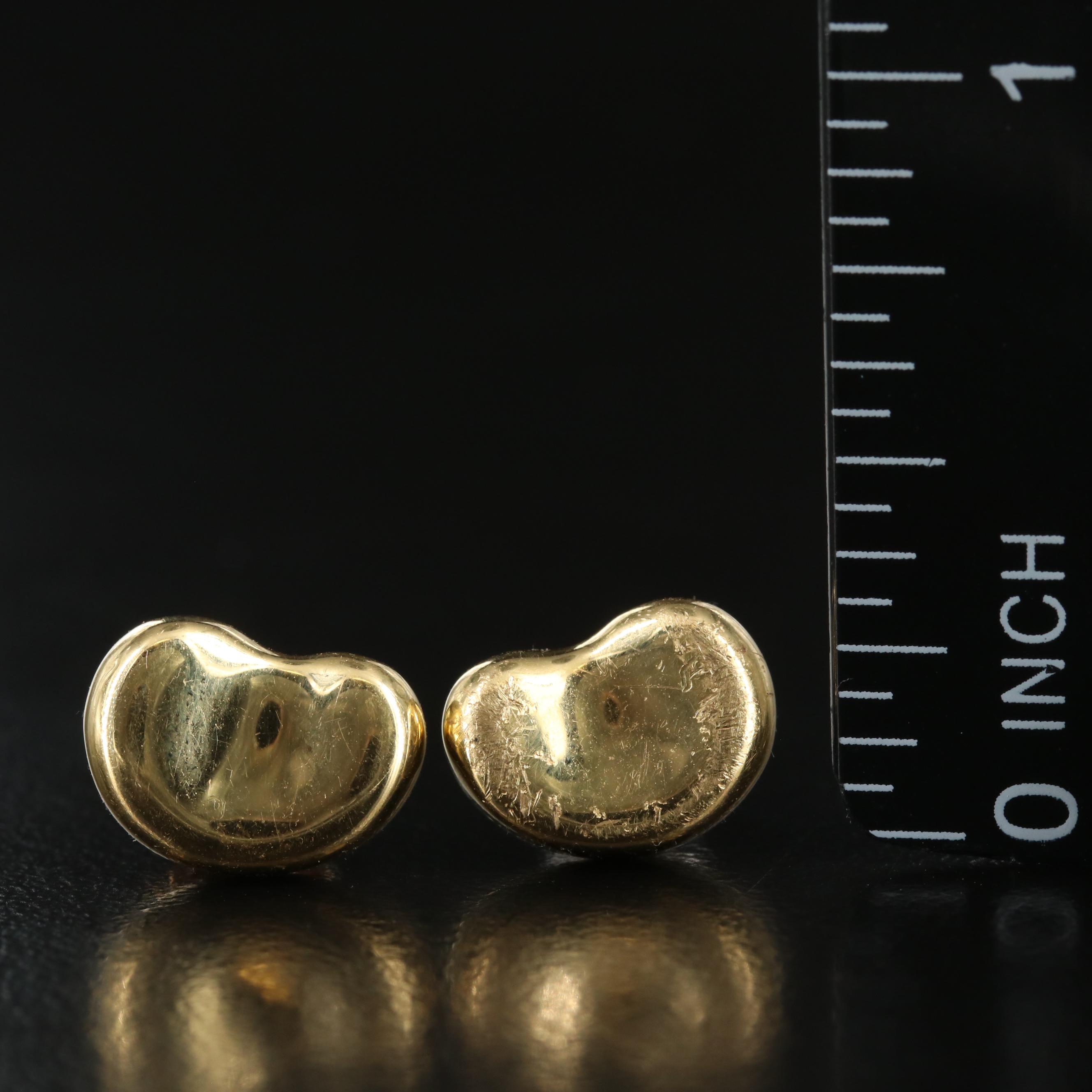 Elsa Peretti for Tiffany & Co. Bean Design 18K Earrings