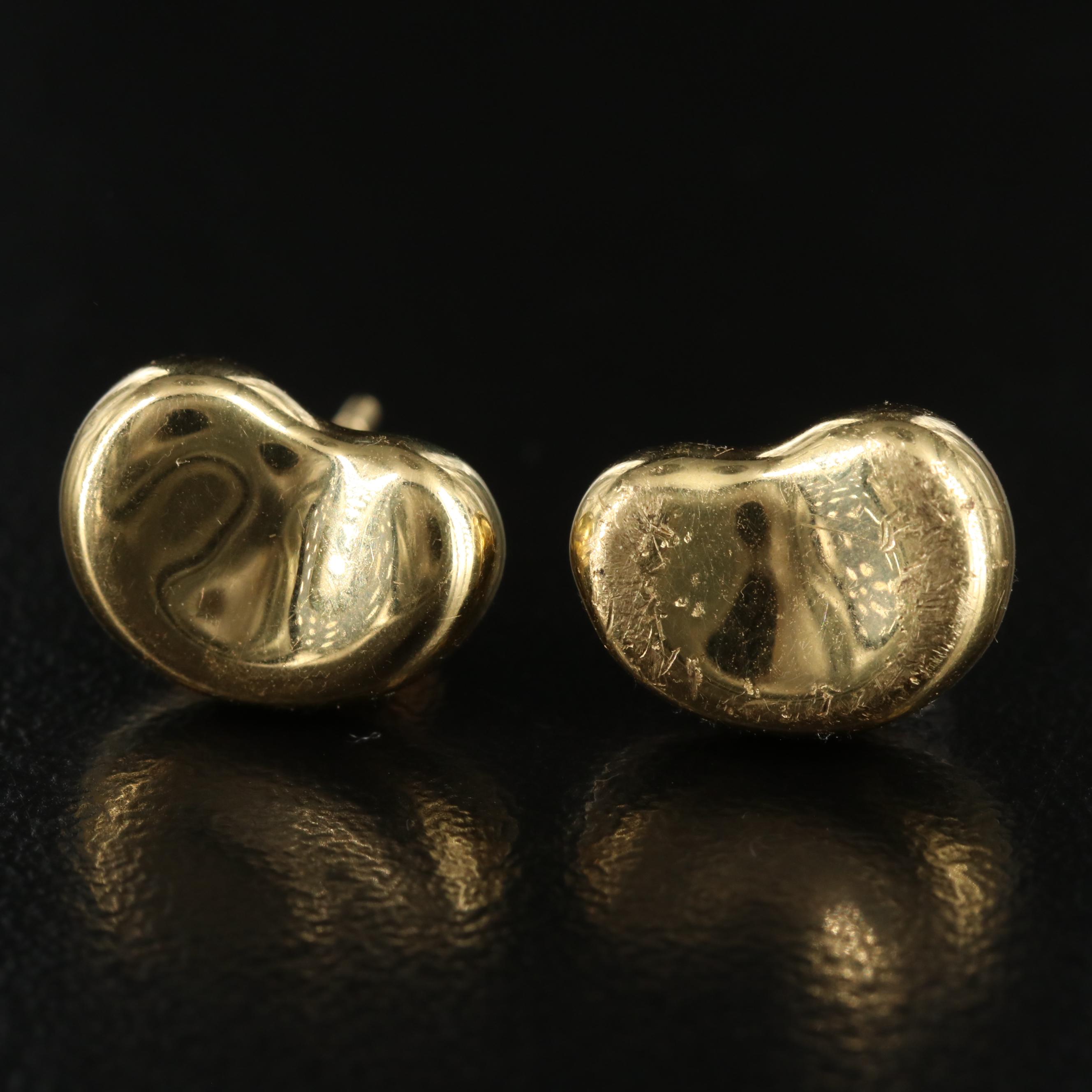 Elsa Peretti for Tiffany & Co. Bean Design 18K Earrings